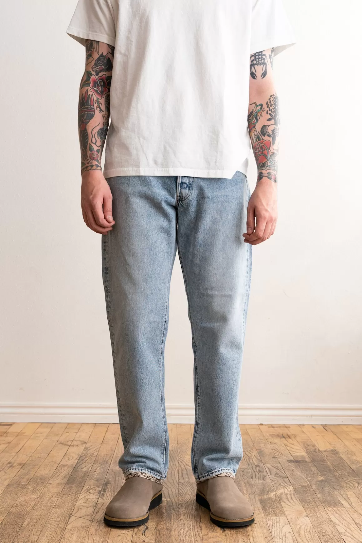 105 90's Standard Denim - Sky Blue>orSlow Discount