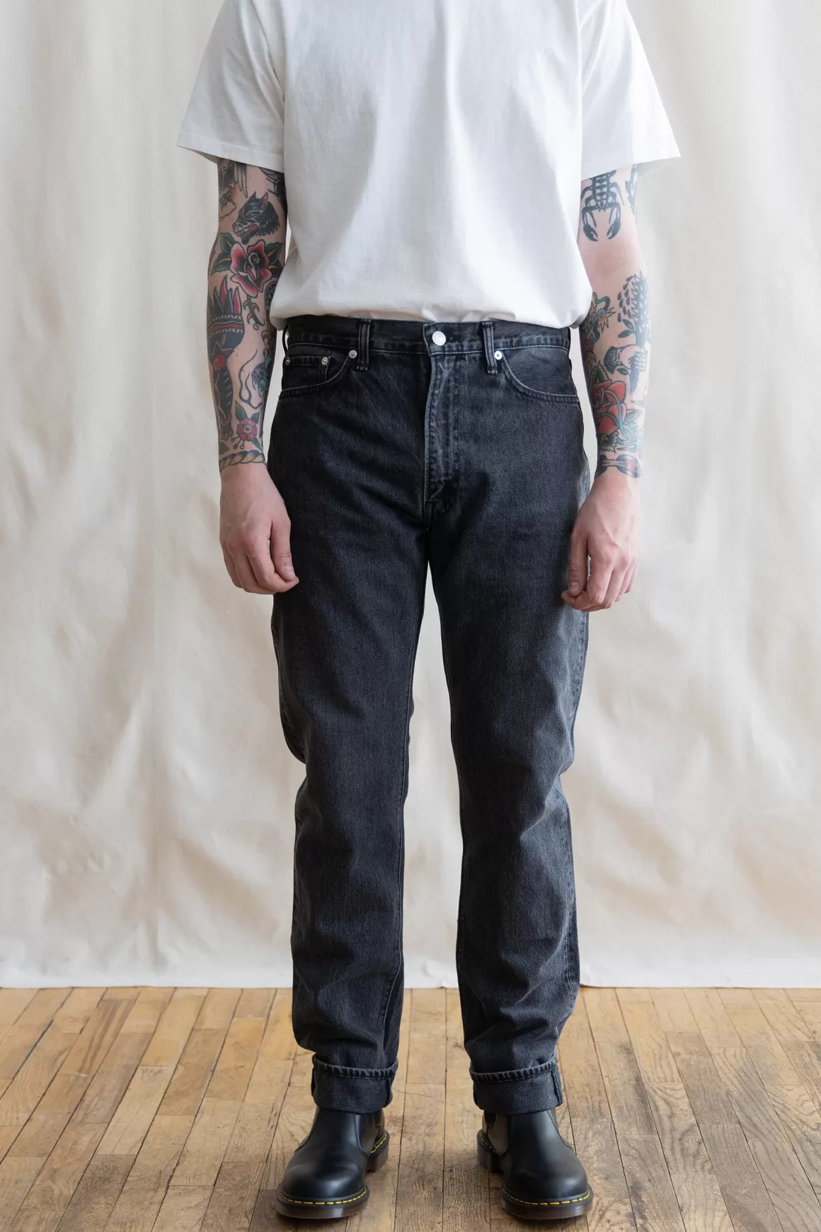 107 Ivy Denim - Black Denim Stone>orSlow Sale