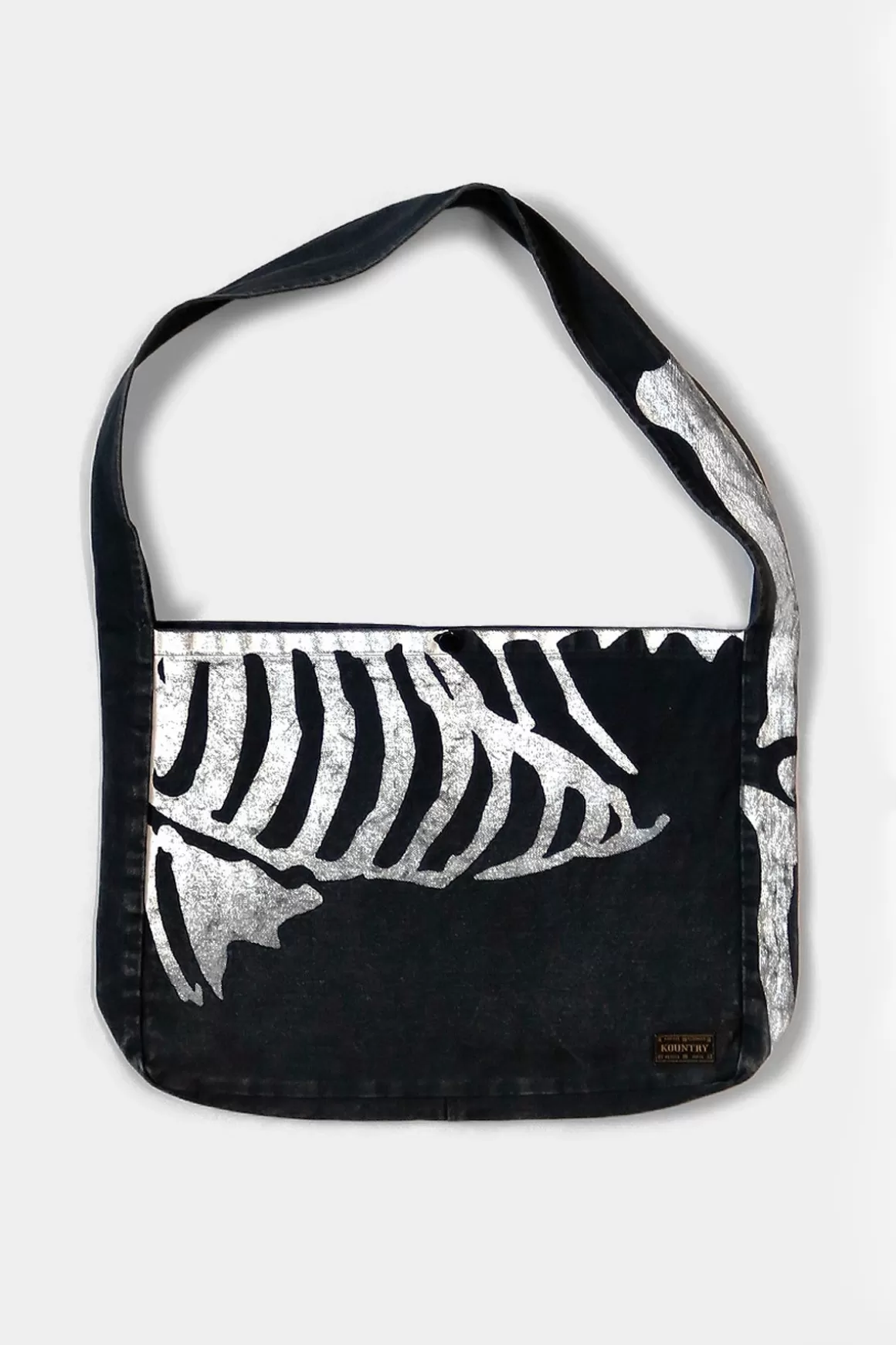 14Oz Black Denim Book Bag (Bone) - Black>Kapital Clearance