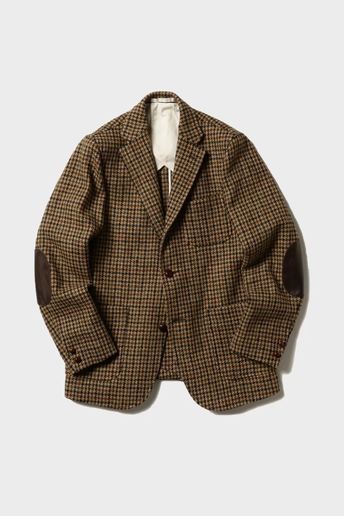 3B Jacket Elbow Patch Harris Tweed - Gun Club Check>Beams Plus Sale