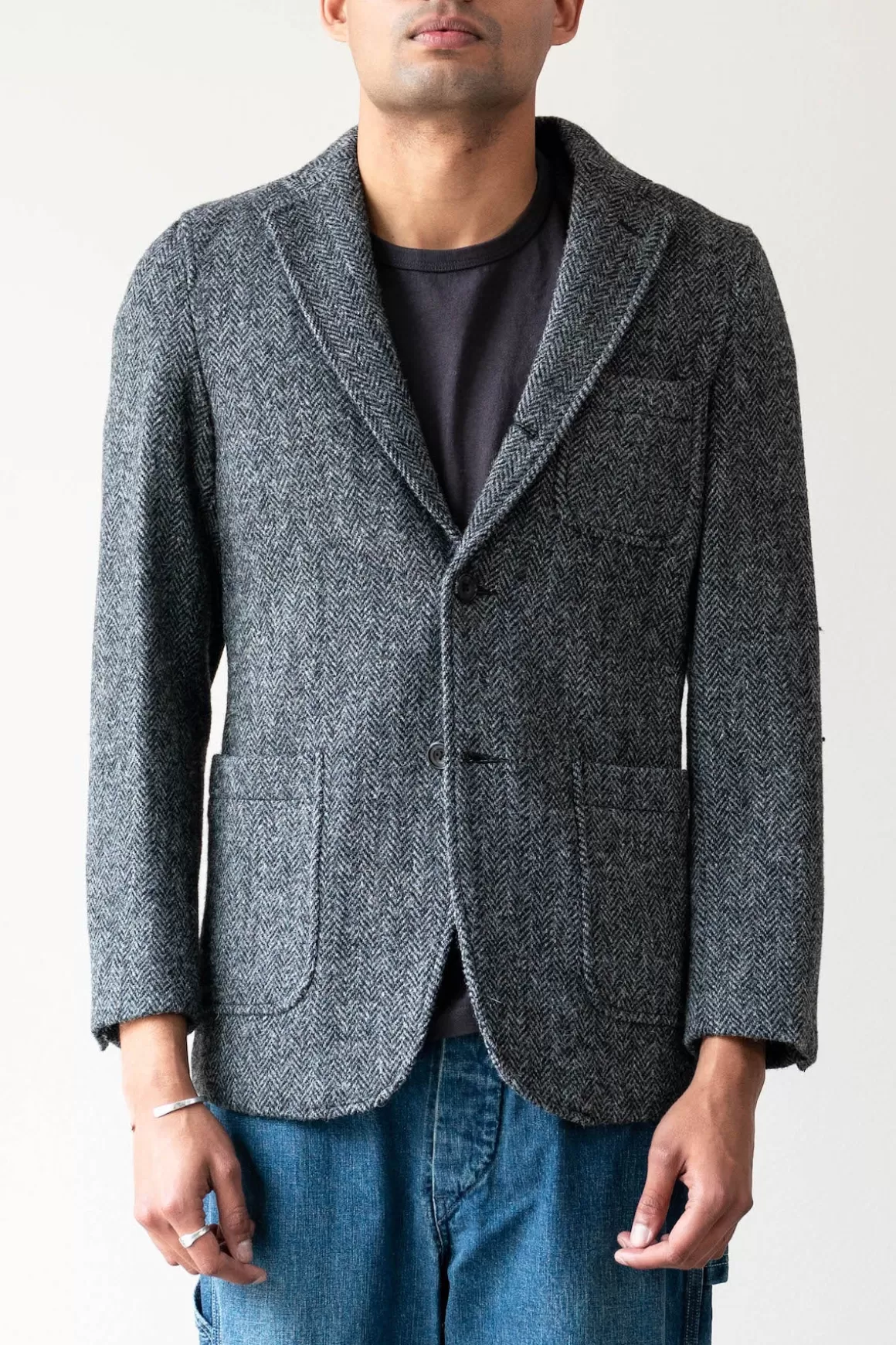 3B Jacket Harris Tweed - Grey>Beams Plus Sale