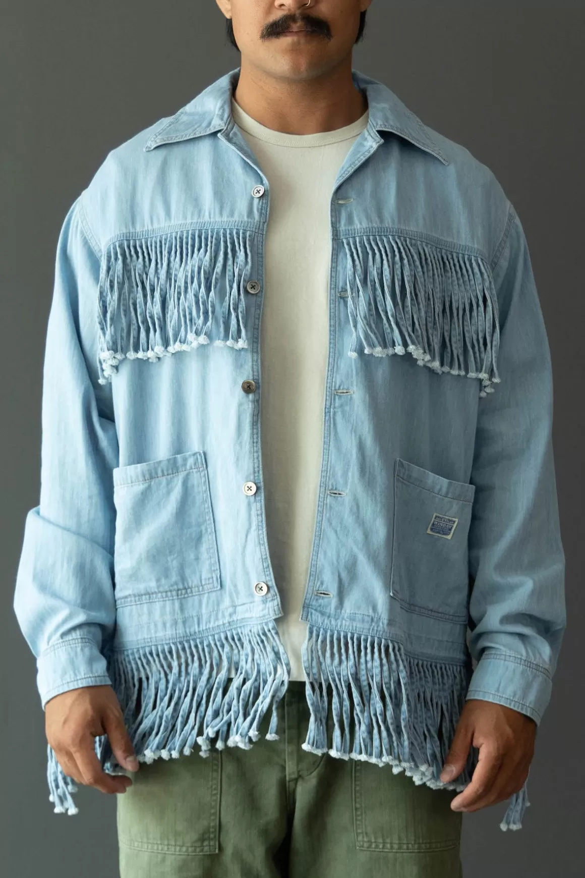 5.5Oz Denim Fringe Board Shirt>Kapital Outlet