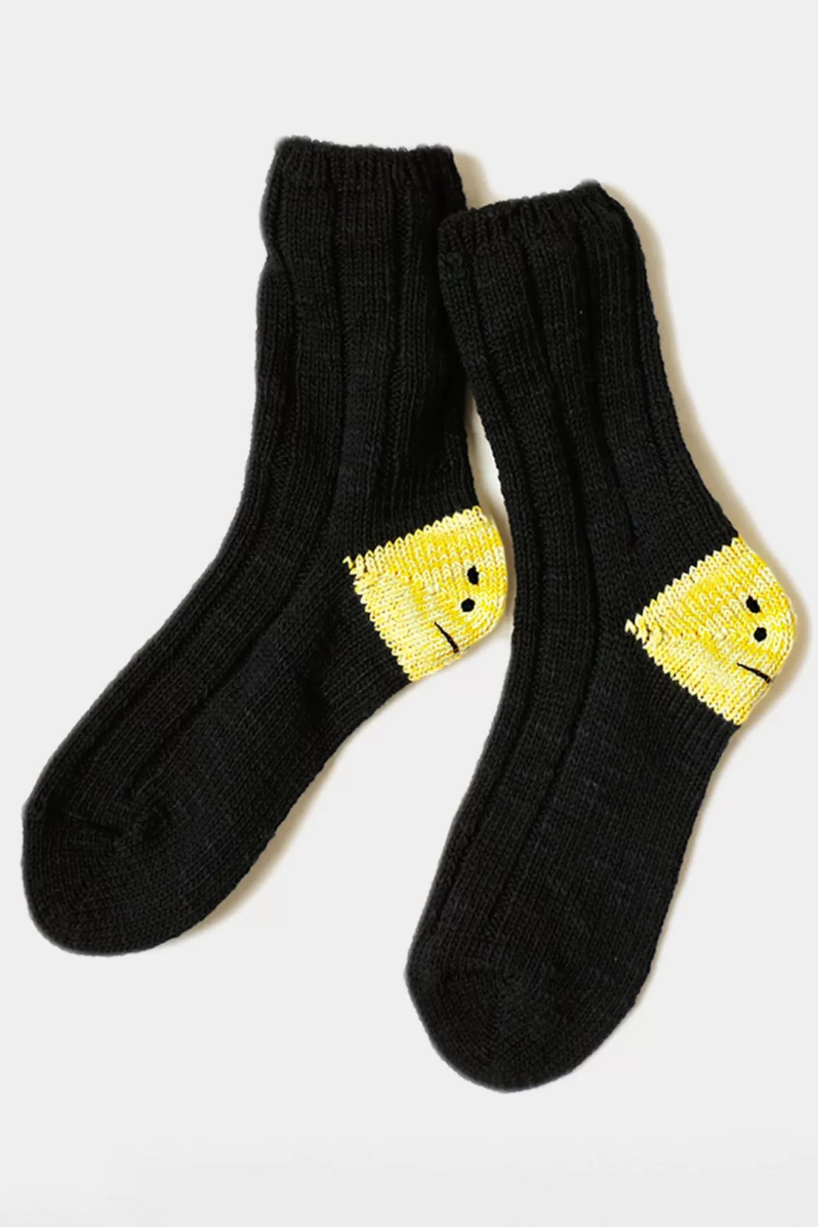 56 Yarns Ma-1 Rainbowy Happy Heel Socks - Black>Kapital Best Sale