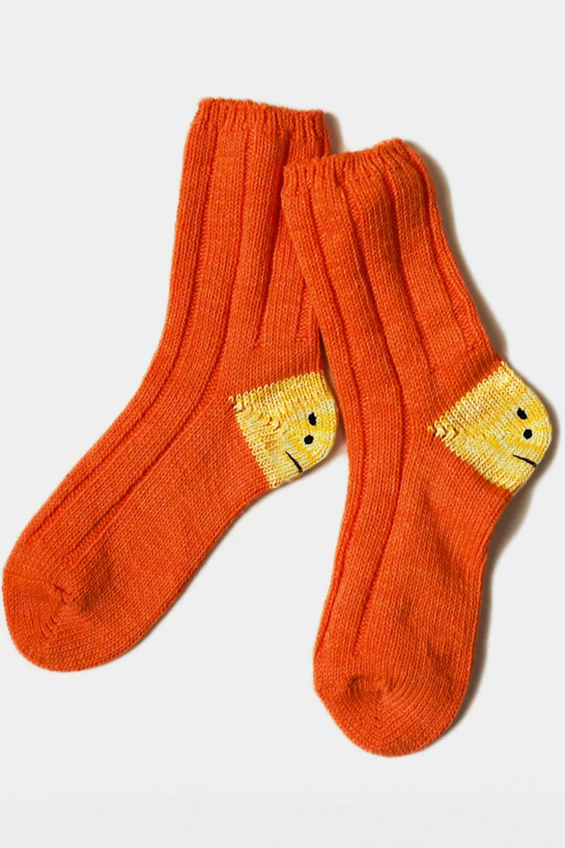 56 Yarns Ma-1 Rainbowy Happy Heel Socks - Orange>Kapital Shop