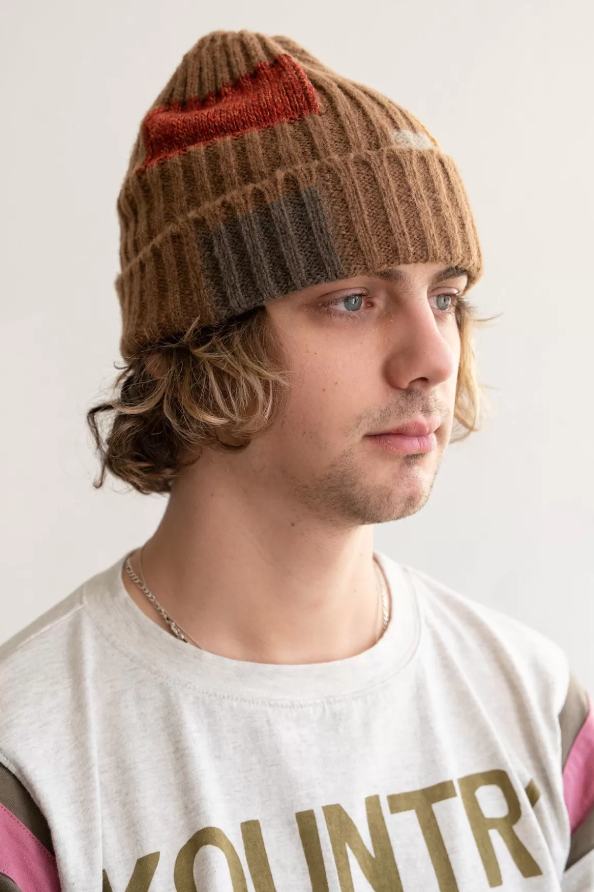 5G Wool Tugihagi Knit Cap - Brown>Kapital Sale