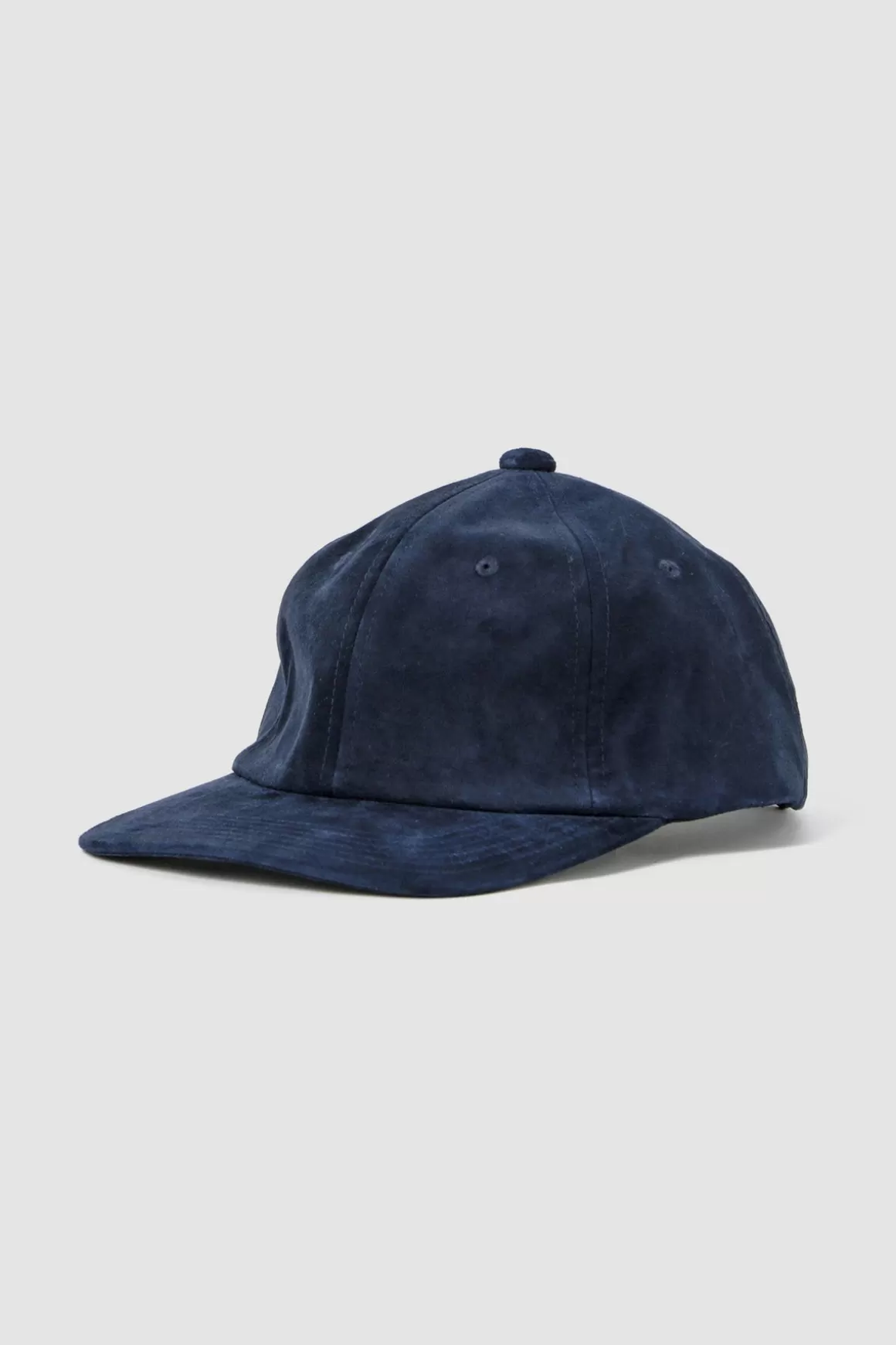 6 Panel Water-Repellent Suede Cap - Navy>Beams Plus New