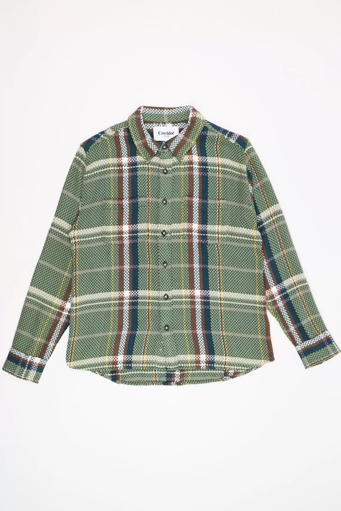 Acid Plaid Cabin Longsleeve - Army>Corridor Cheap