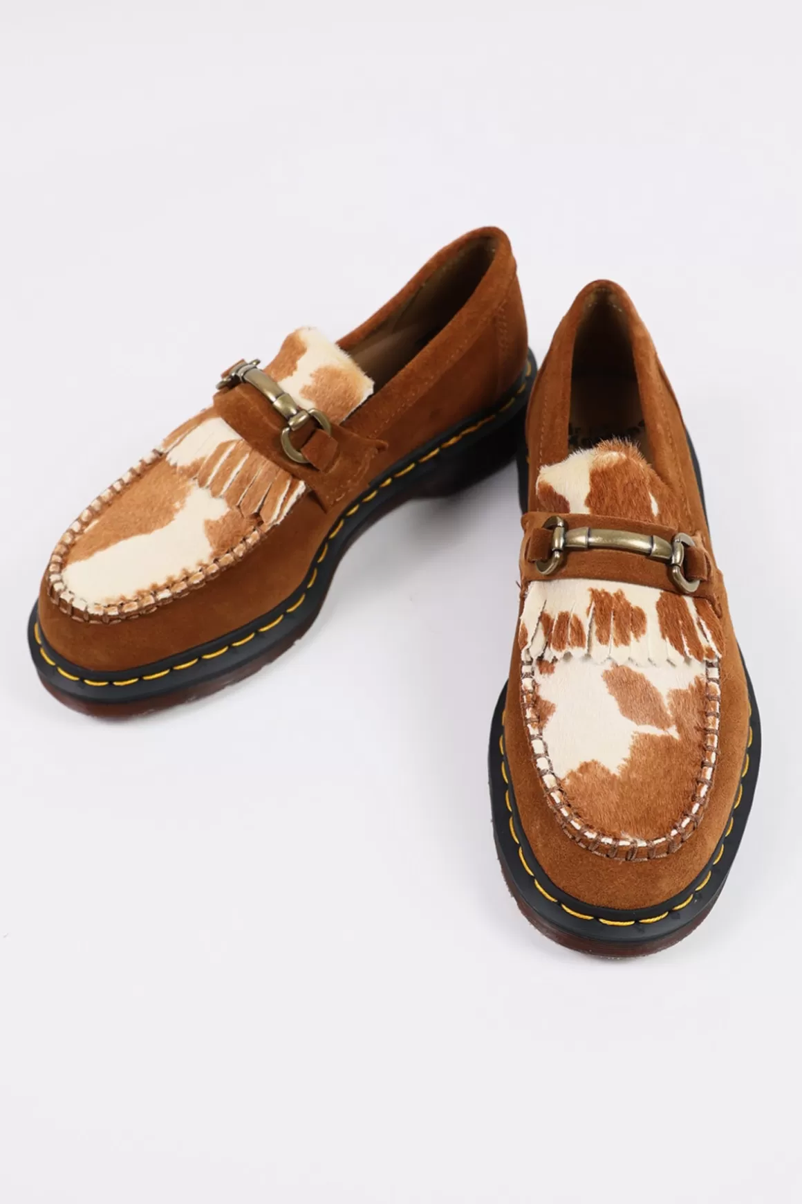 Adrian Snaffle - Pecan Brown/Jersey Cow Print>Dr. Martens Cheap