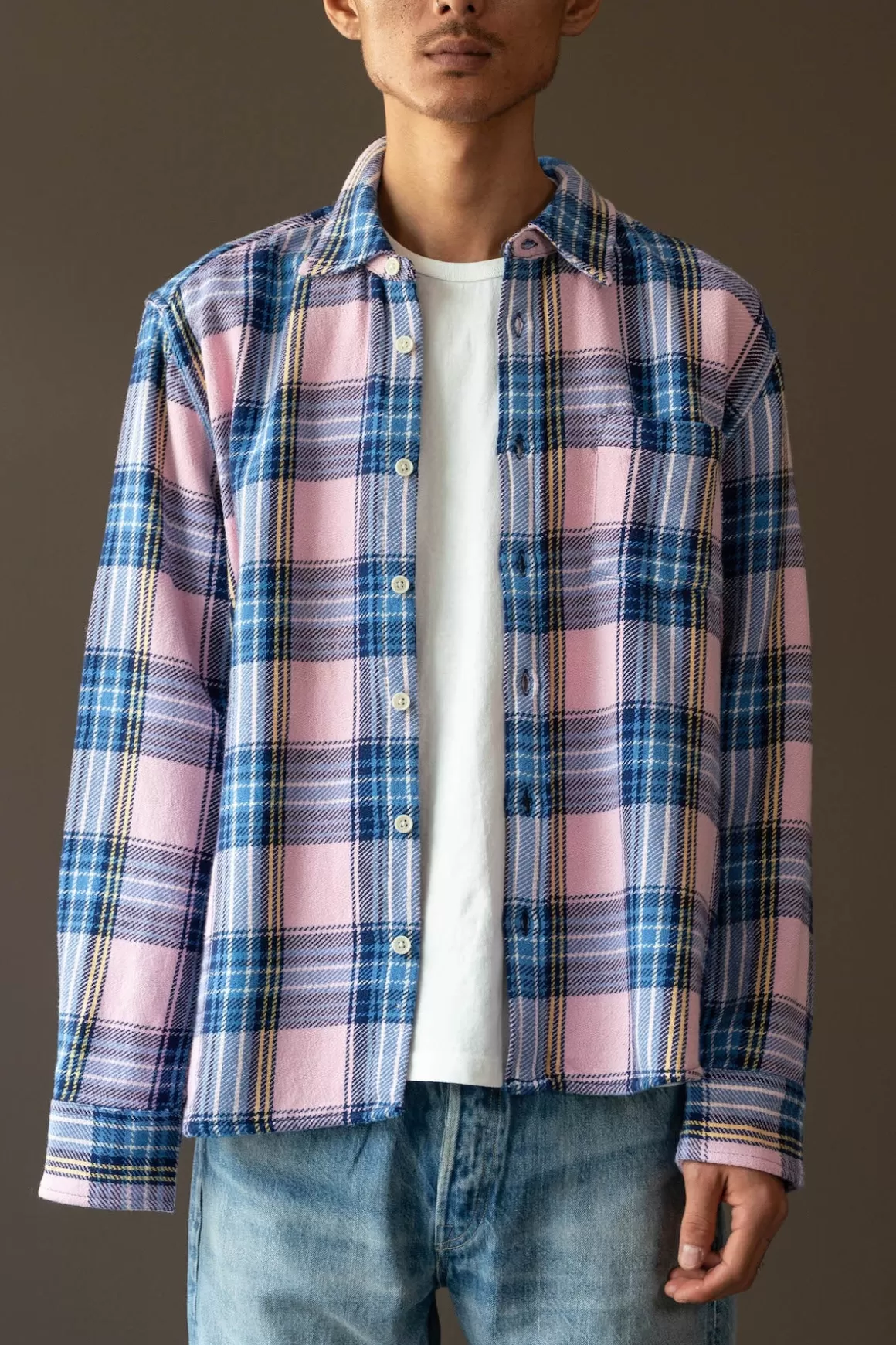 Blanket Plaid Longsleeve - Pink>Corridor New