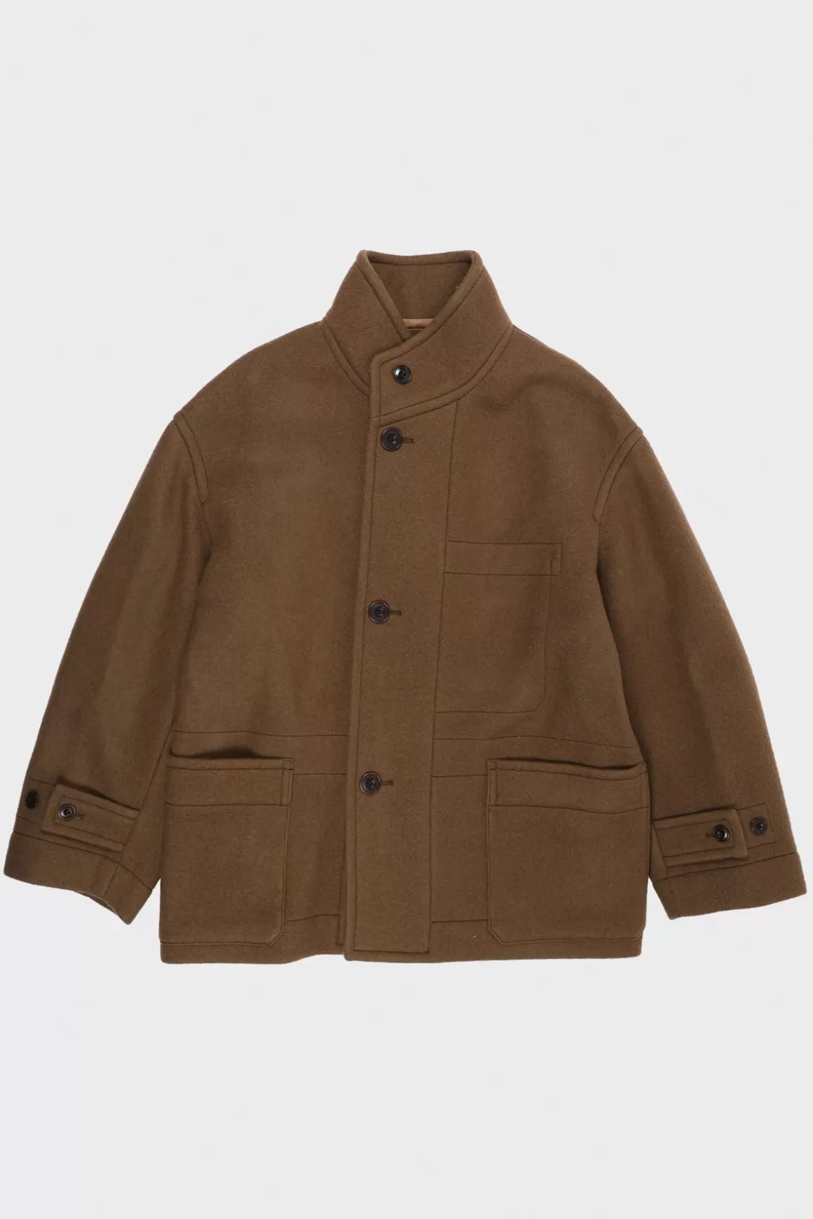 Boxy Duffle Coat - Olive Brown>Lemaire Flash Sale