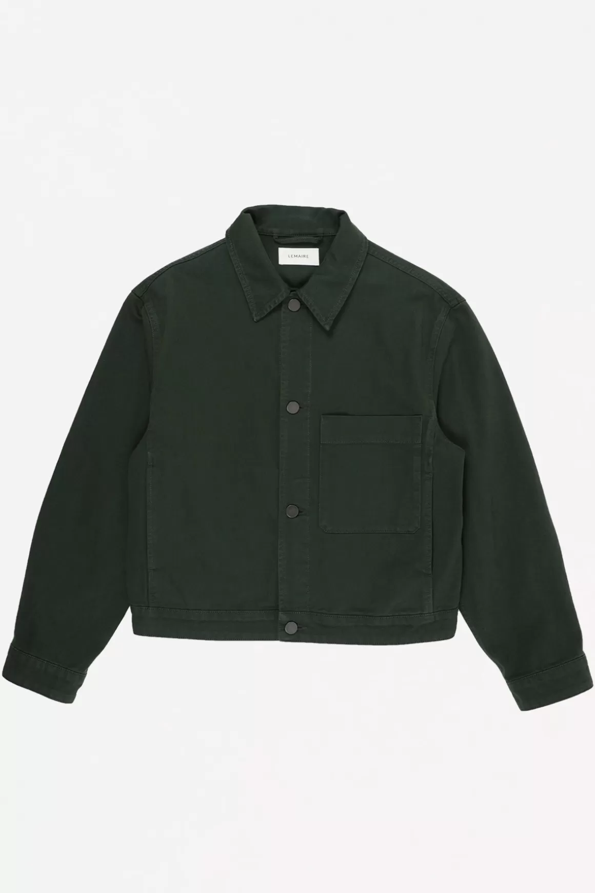 Boxy Trucker Jacket - Green>Lemaire Shop