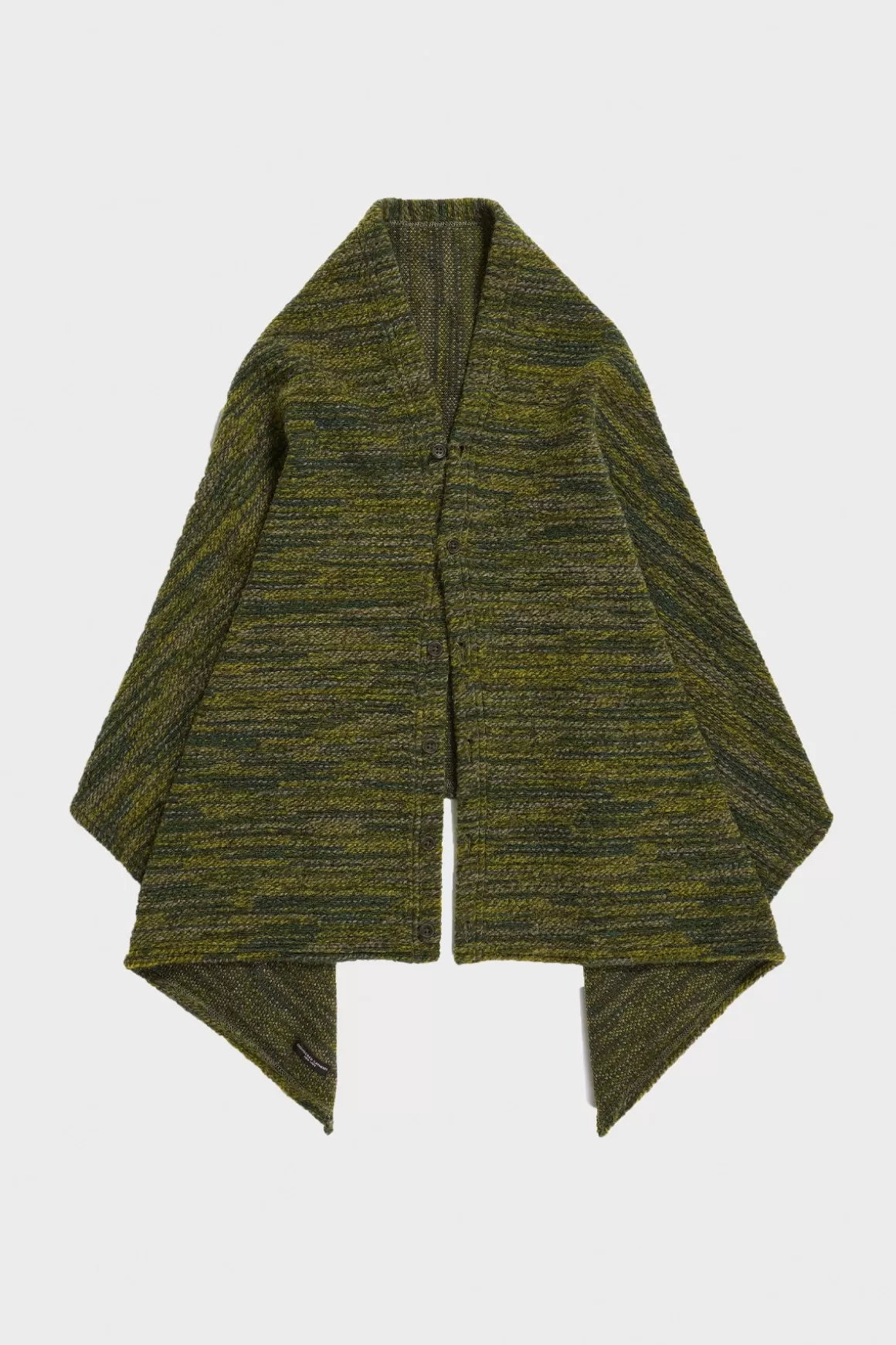 Button Shawl - Green Poly Wool Melange Knit>Engineered Garments Best