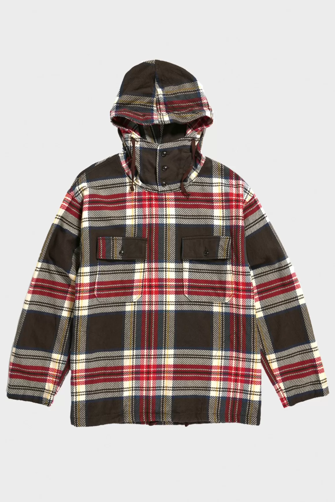 Cagoule Shirt - Brown Cotton Heavy Twill Plaid>Engineered Garments Cheap