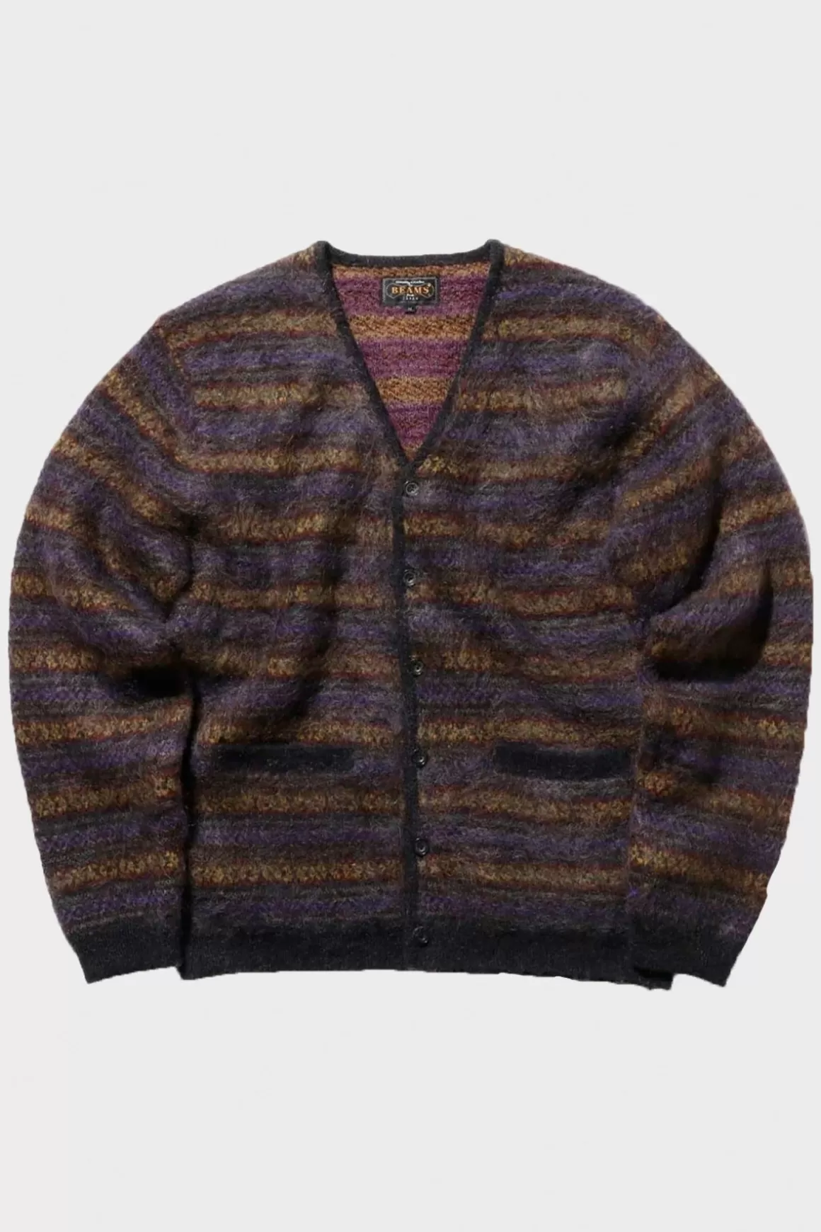 Cardigan Double Jacquard Fair Isle - Grey>Beams Plus Discount