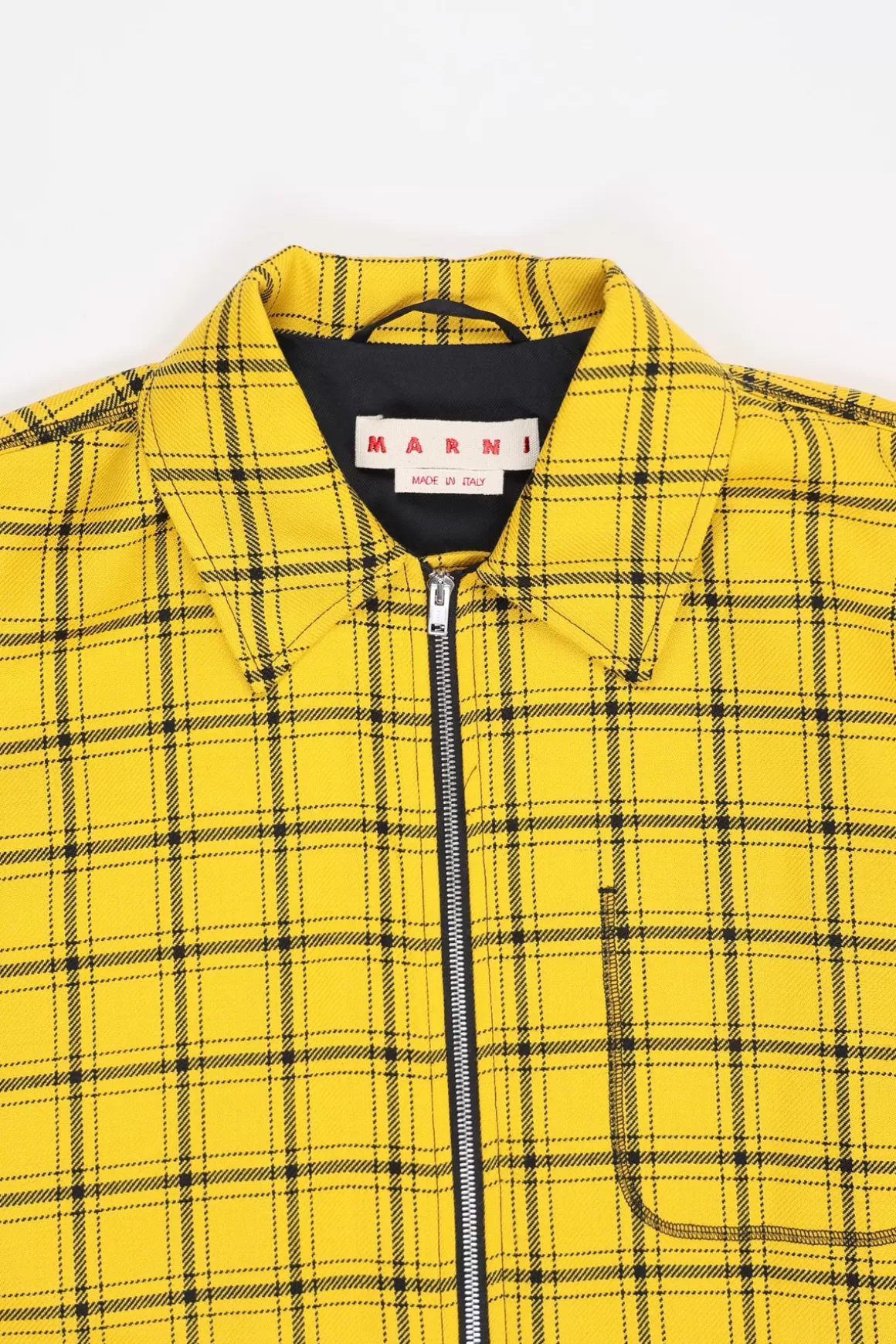 Checked Wool Jacket - Yellow>Marni Online