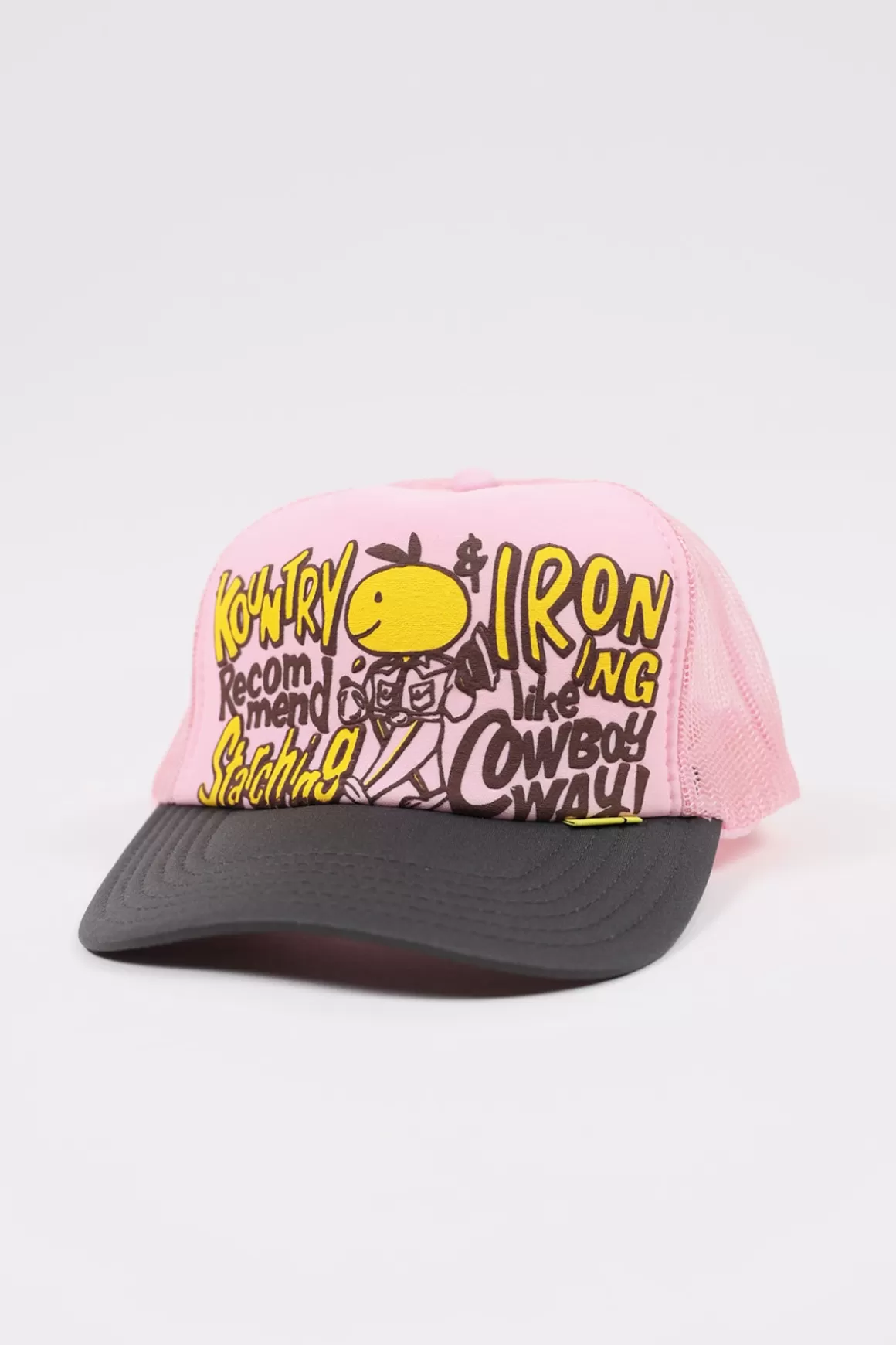 Coneycowbowy Trucker Cap - Pink X Charcoal>Kapital Flash Sale