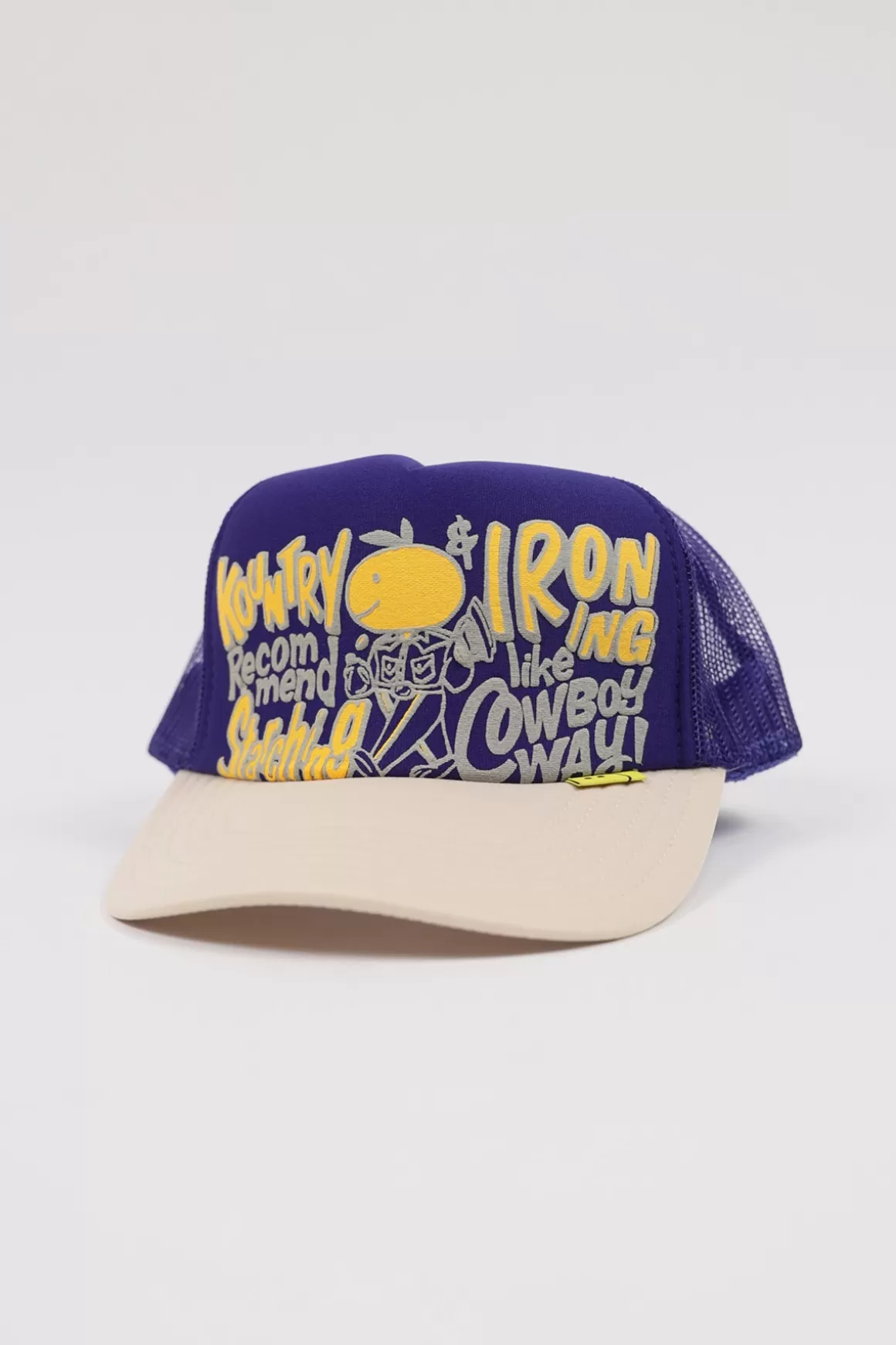 Coneycowbowy Trucker Cap - Purple X Ecru>Kapital Store