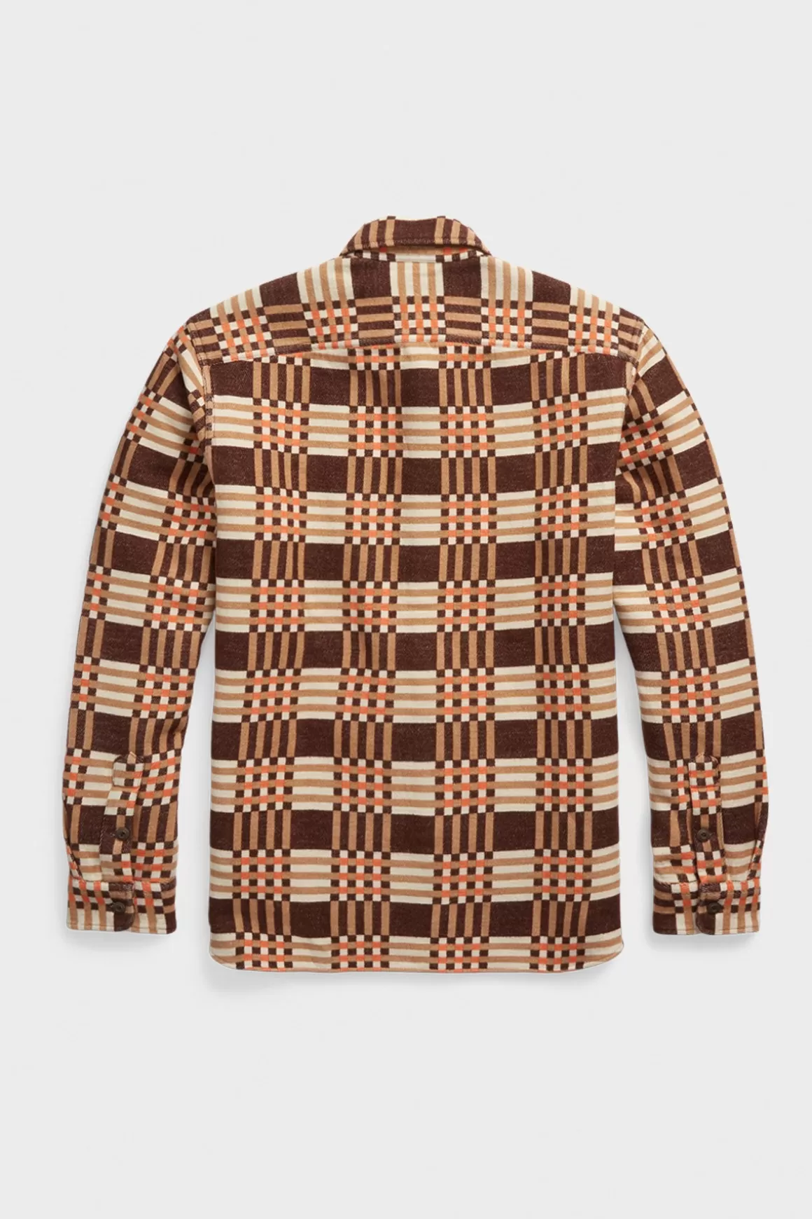 Cotton Jacquard Workshirt - Brown/Multi>RRL Flash Sale