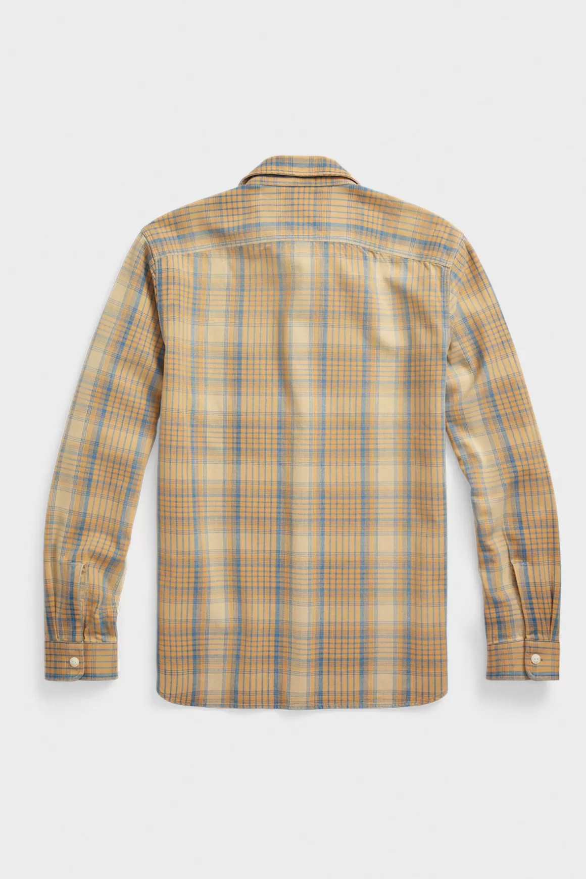 Cotton/Canvas Plaid Workshirt - Yellow>RRL Sale