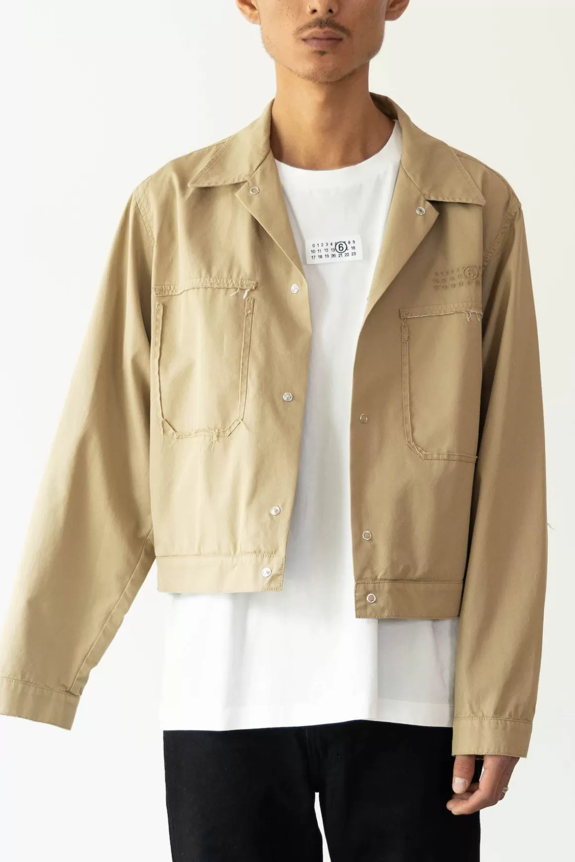 Cropped Jacket - Tan>MM6 Maison Margiela Sale