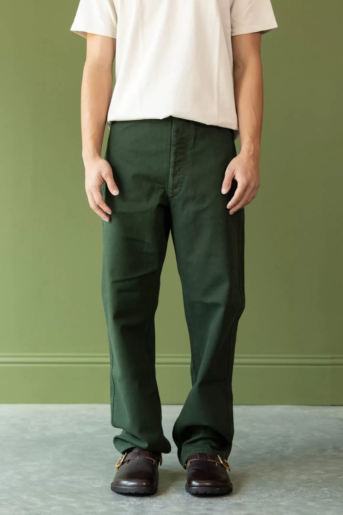 Curved 5 Pocket Pants - Green>Lemaire Shop