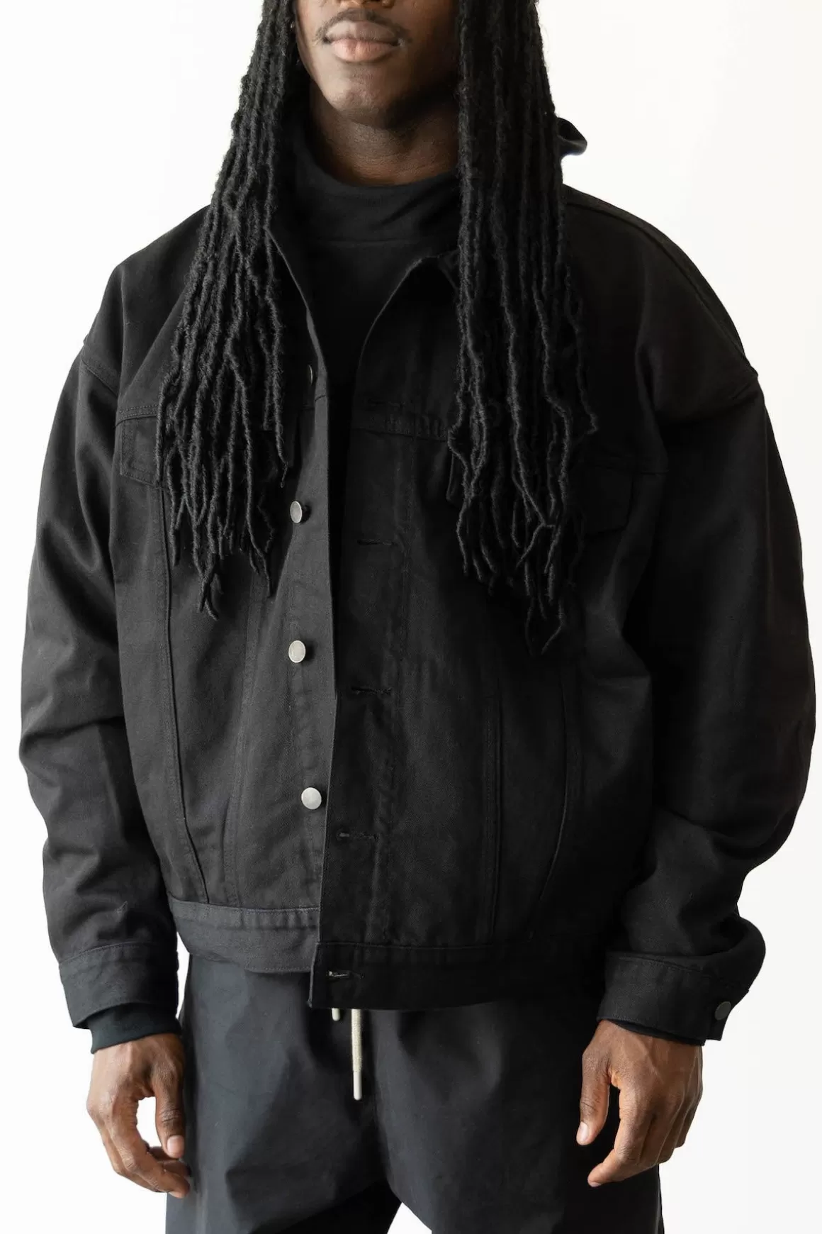 Denim Jacket - Jet Black>Fear of God Essentials Cheap