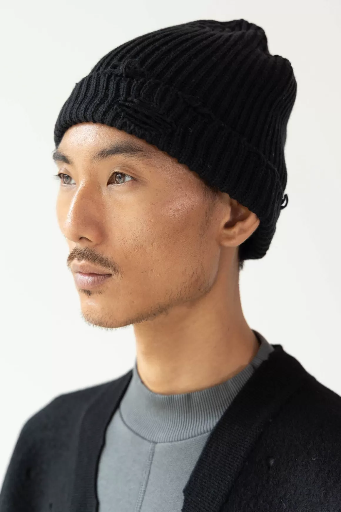 Distressed Beanie - Black>MM6 Maison Margiela Best