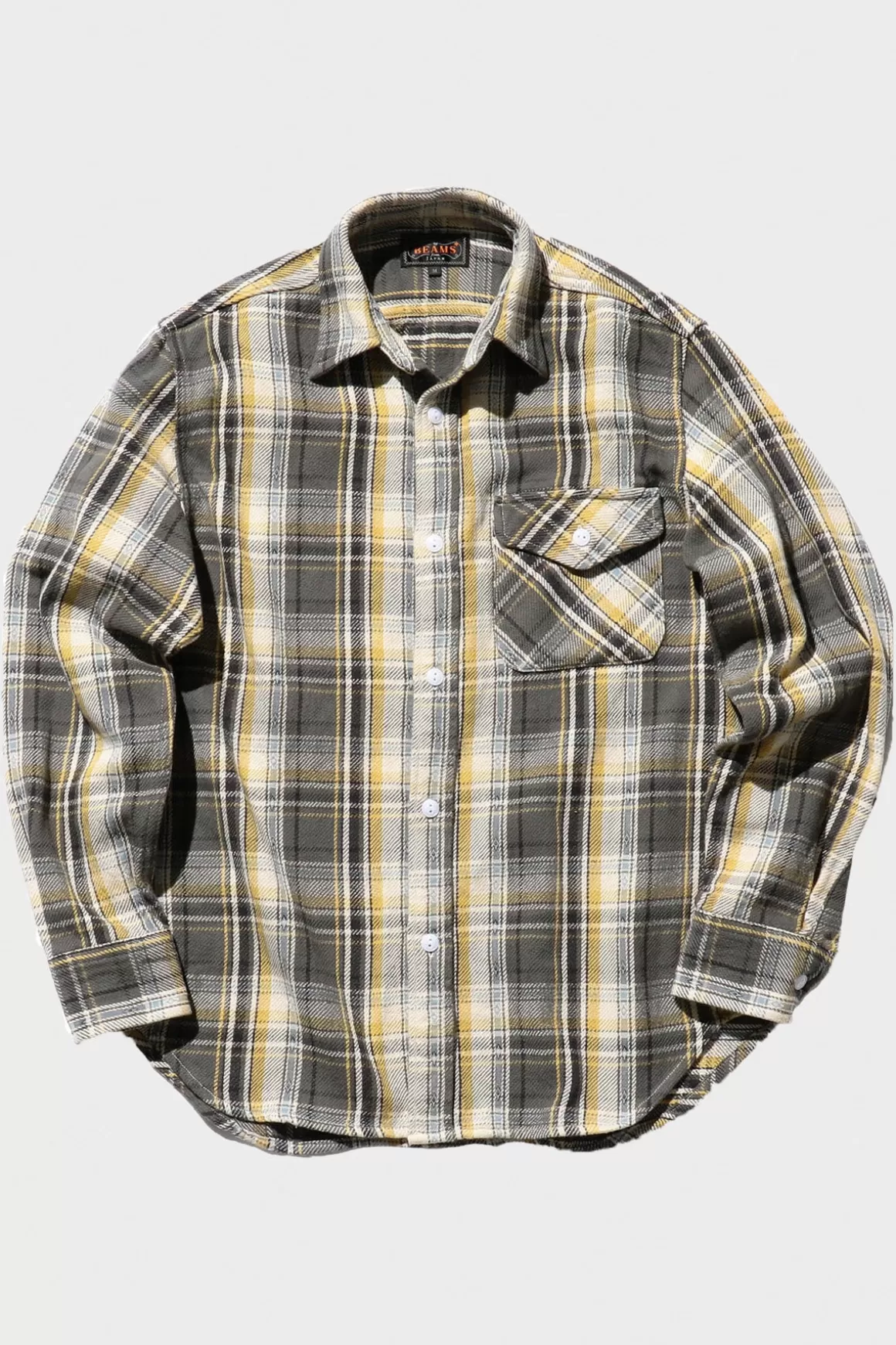 Guide Shirt Dobby Nel Check - Grey>Beams Plus Online