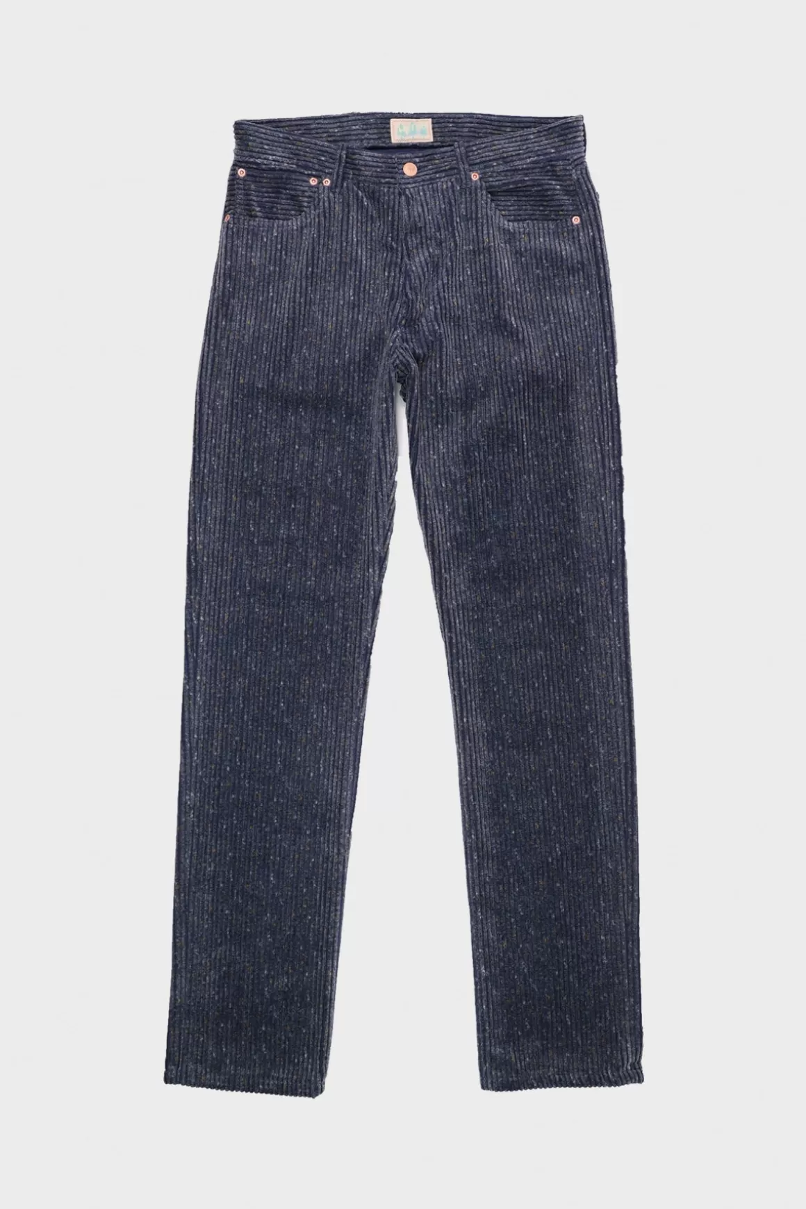 Italian Donegal Corduroy 5-Pocket - Marine Blue>Wythe New