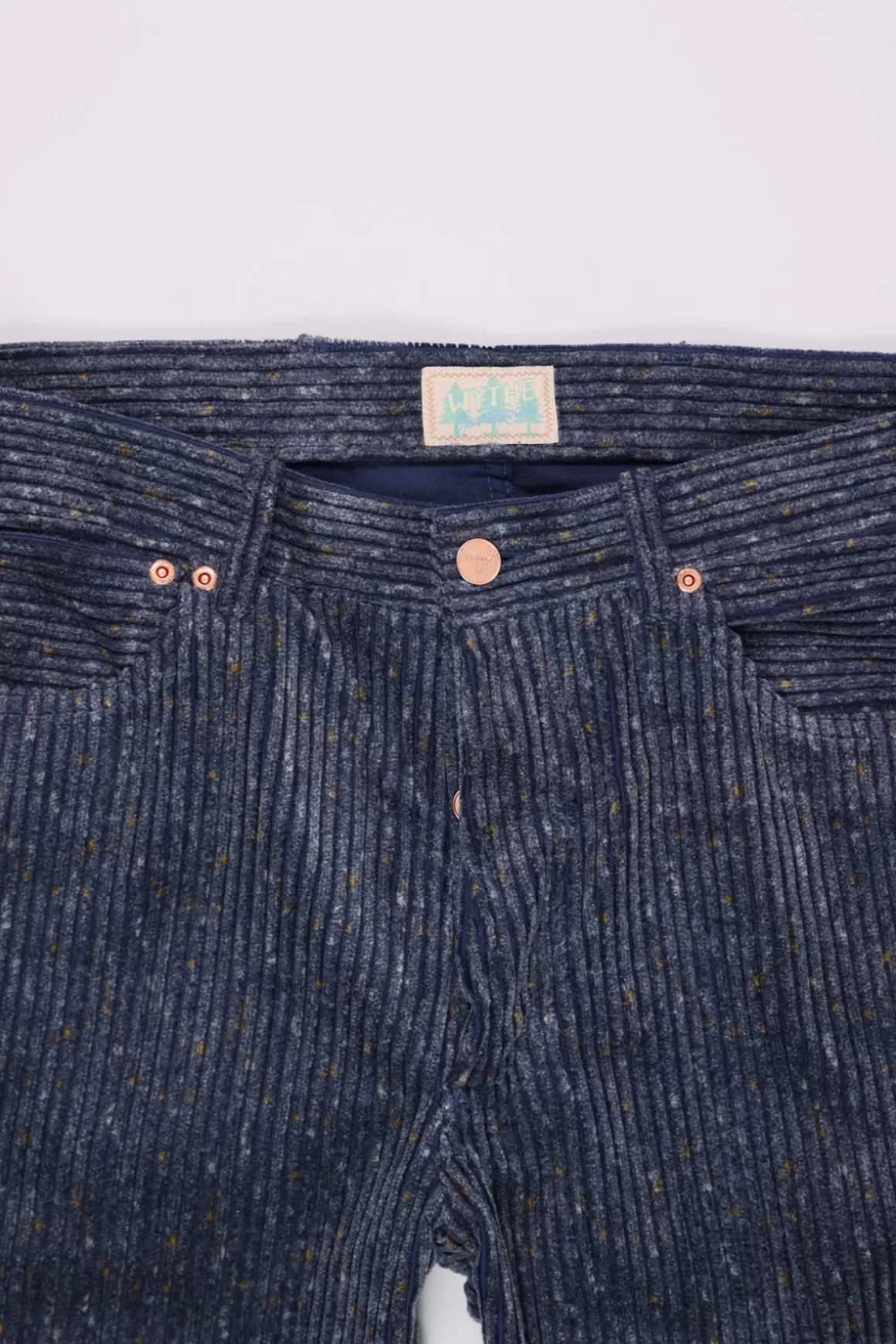 Italian Donegal Corduroy 5-Pocket - Marine Blue>Wythe New