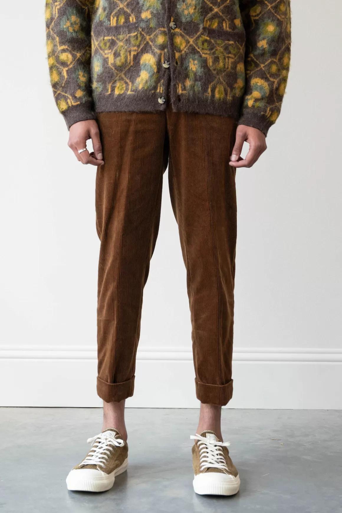 Ivy Trouser Ankle-Cut Corduroy - Golden Brown>Beams Plus Cheap