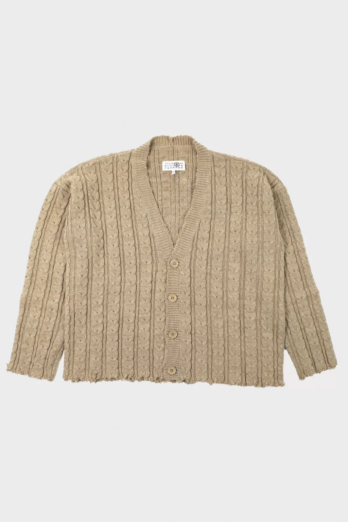 Knit Cardigan - Tan>MM6 Maison Margiela Sale