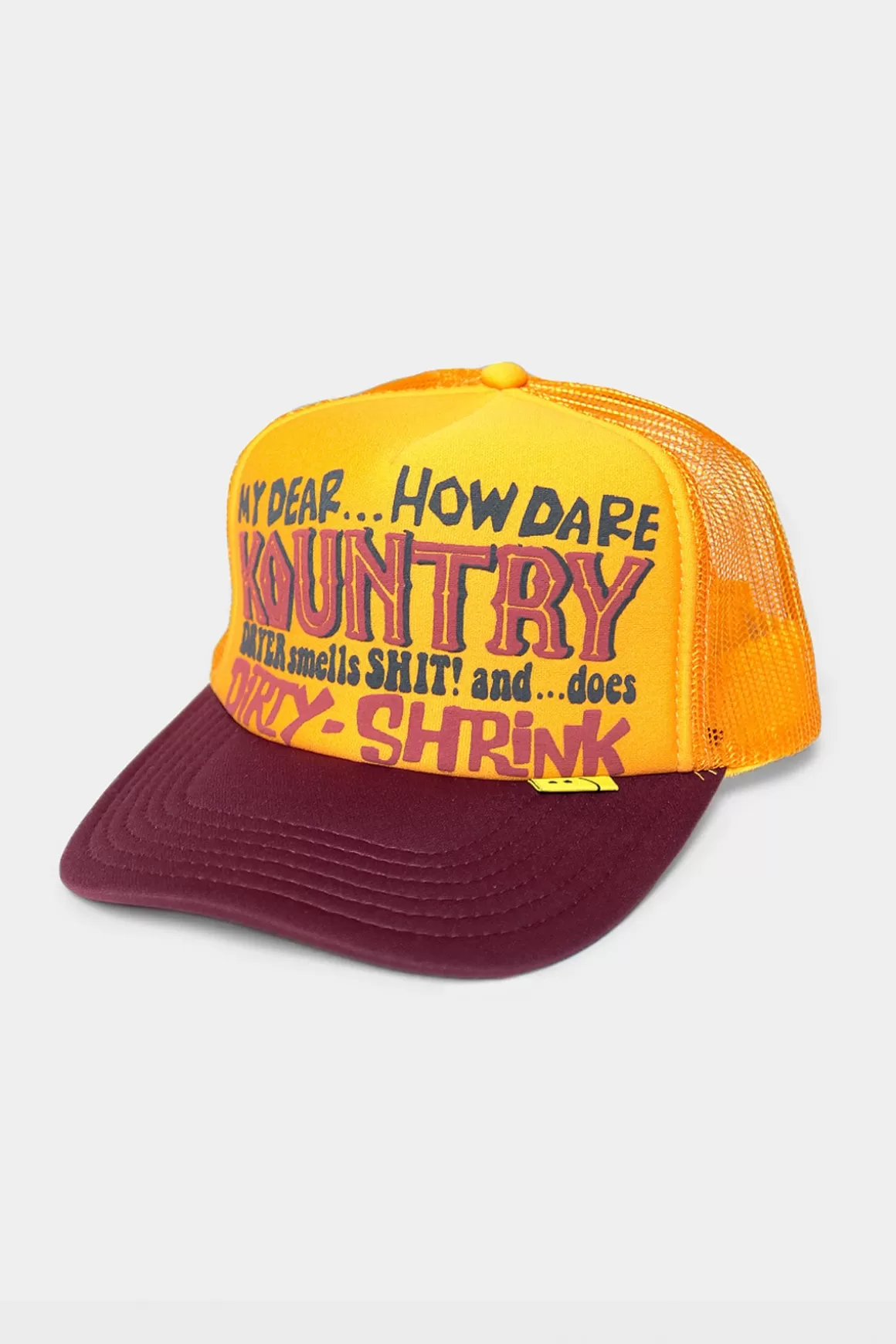 Kountry Dirty Shrink Trucker Cap - Gold X Burgundy>Kapital Flash Sale