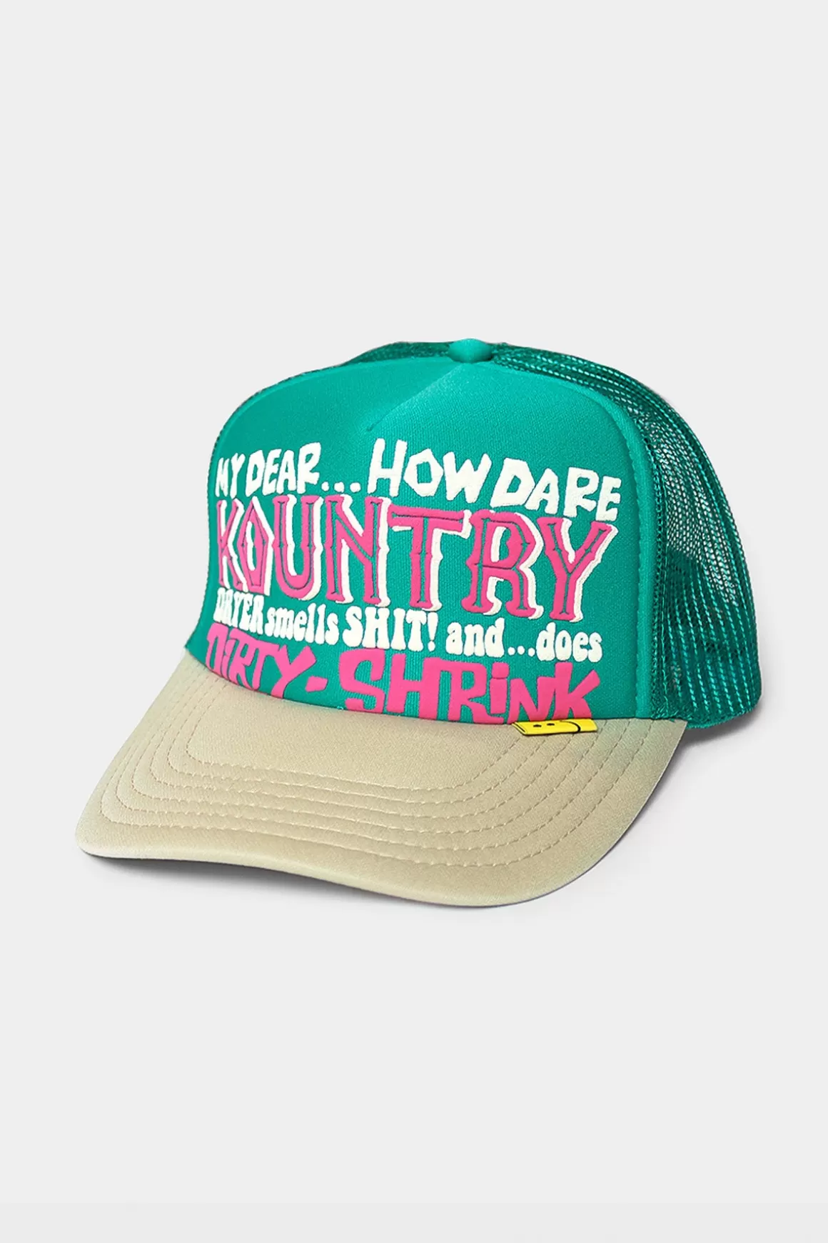 Kountry Dirty Shrink Trucker Cap - Turquoise X Beige>Kapital New