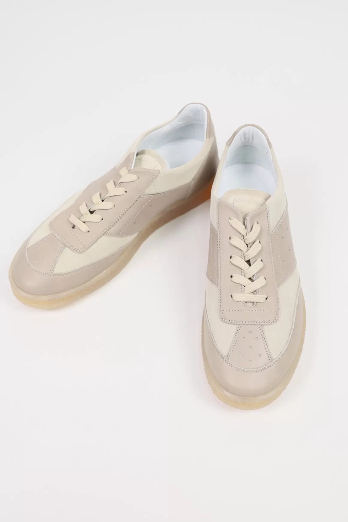 Leather 6 Court Sneakers - Gray>MM6 Maison Margiela Cheap