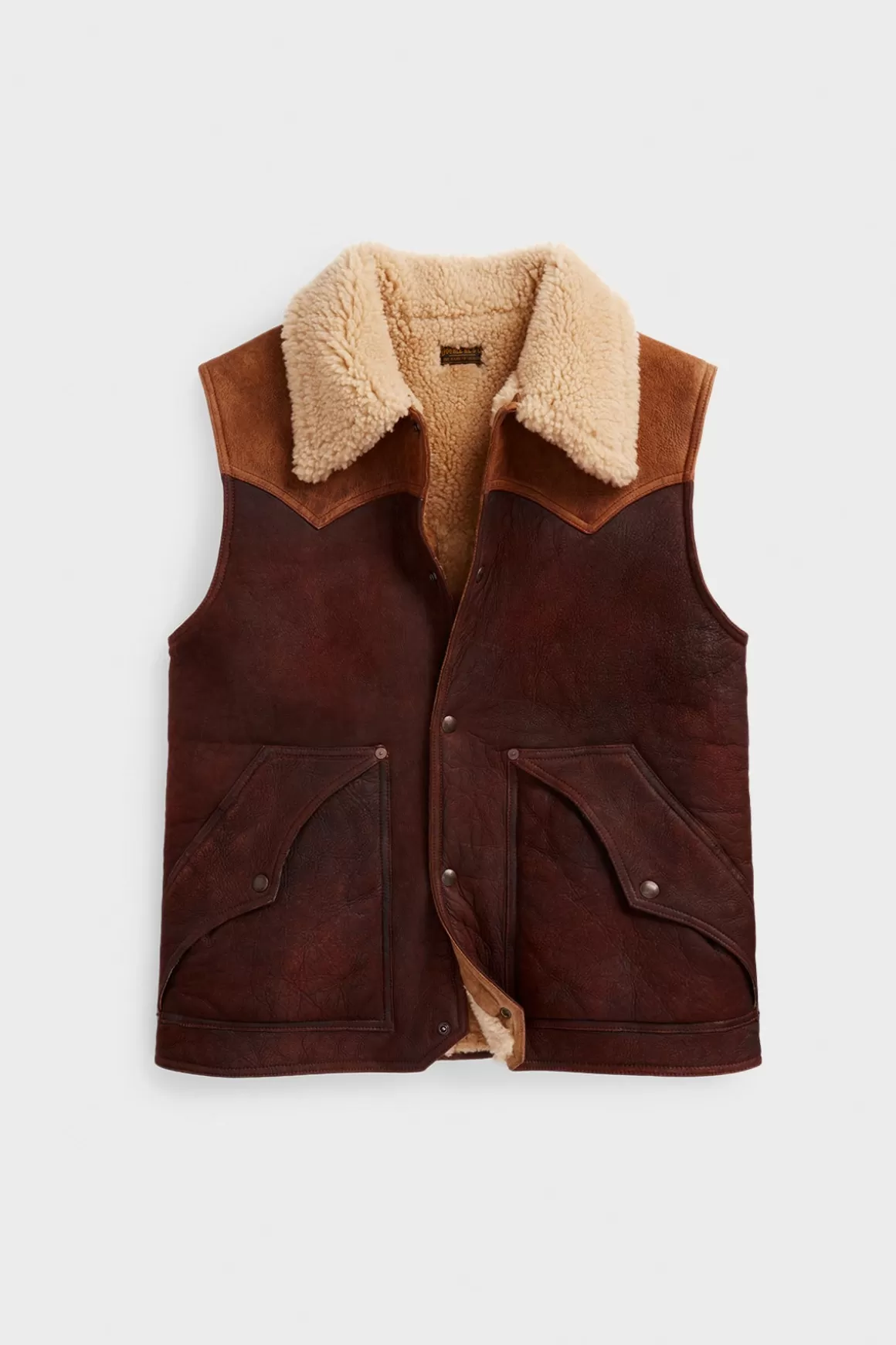 Leather Vest - Brown>RRL Online