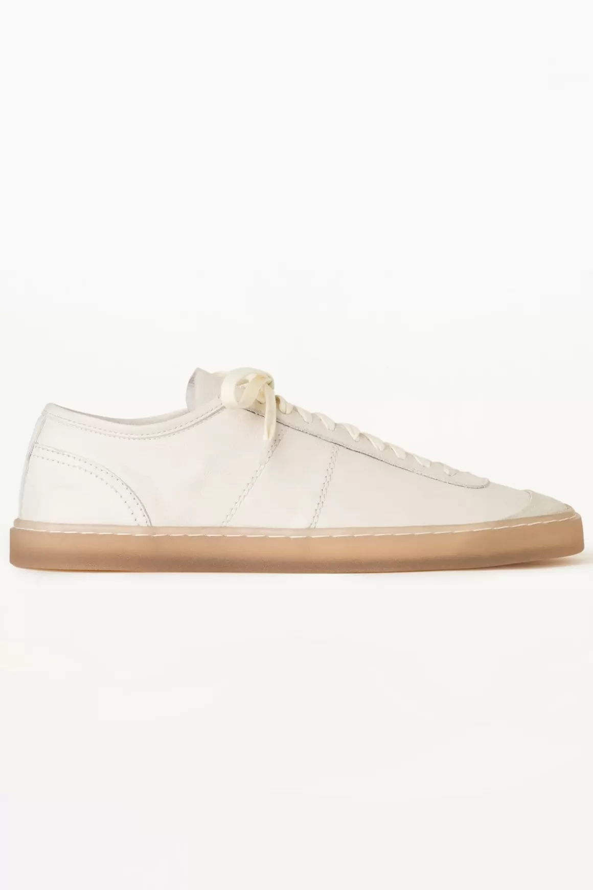 Linoleum Basic Laced Up Trainers - Clay White>Lemaire Sale