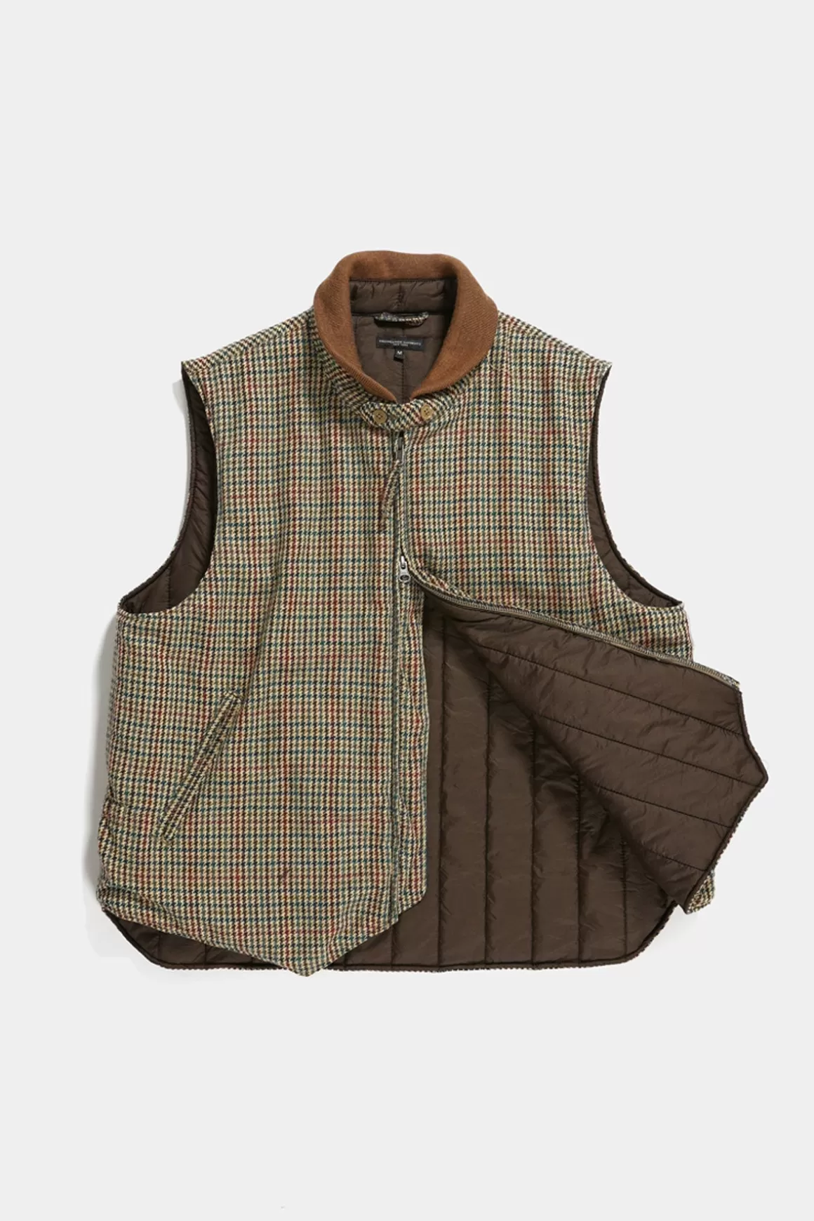 Ll Vest - Khaki Acrylic Wool Gunclub Check>Engineered Garments Sale