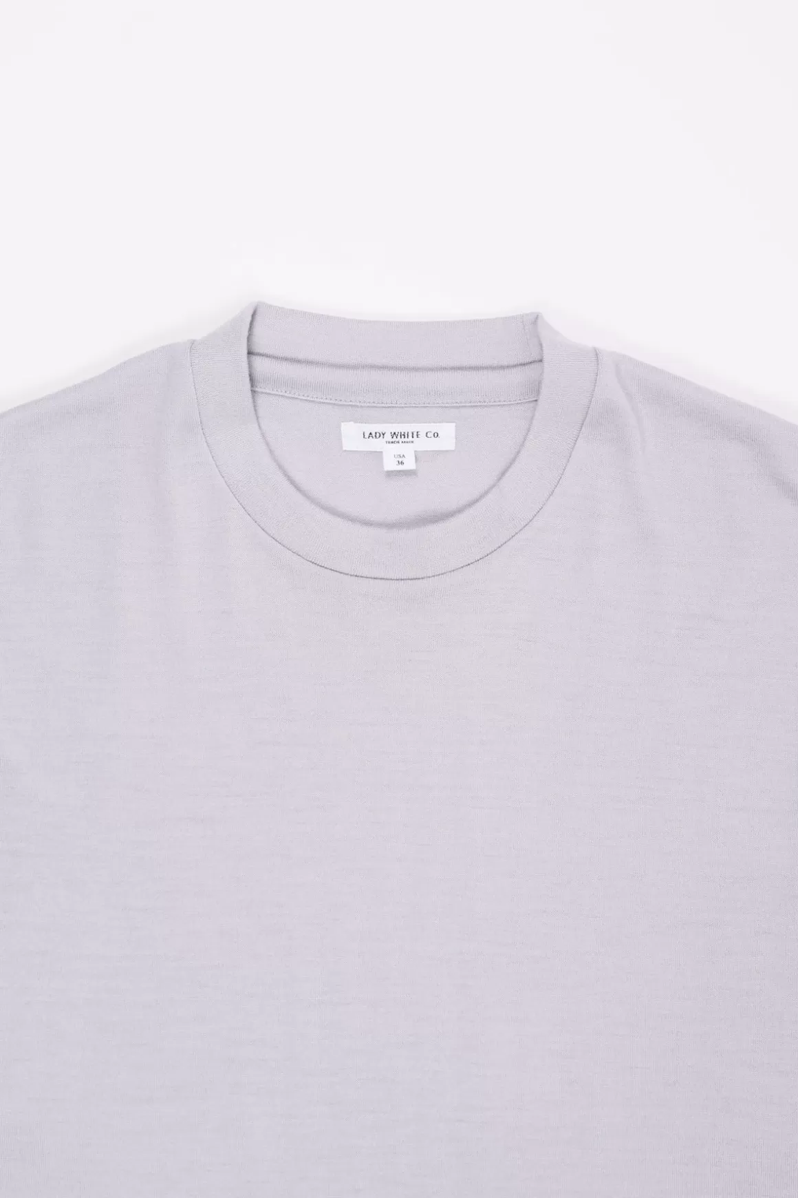 Long Sleeve Wool Tee - Dove>Lady White Co. Outlet