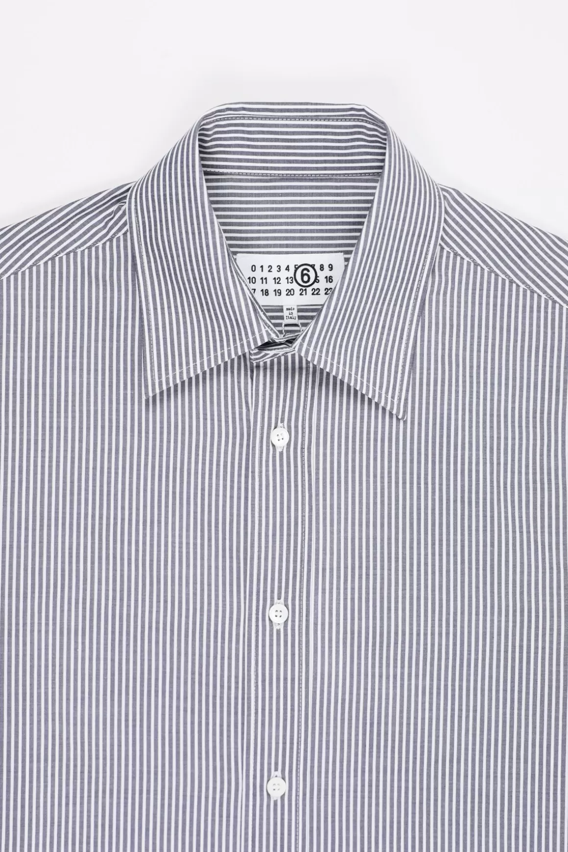 Long-Sleeved Shirt - Blue/White Stripe>MM6 Maison Margiela New