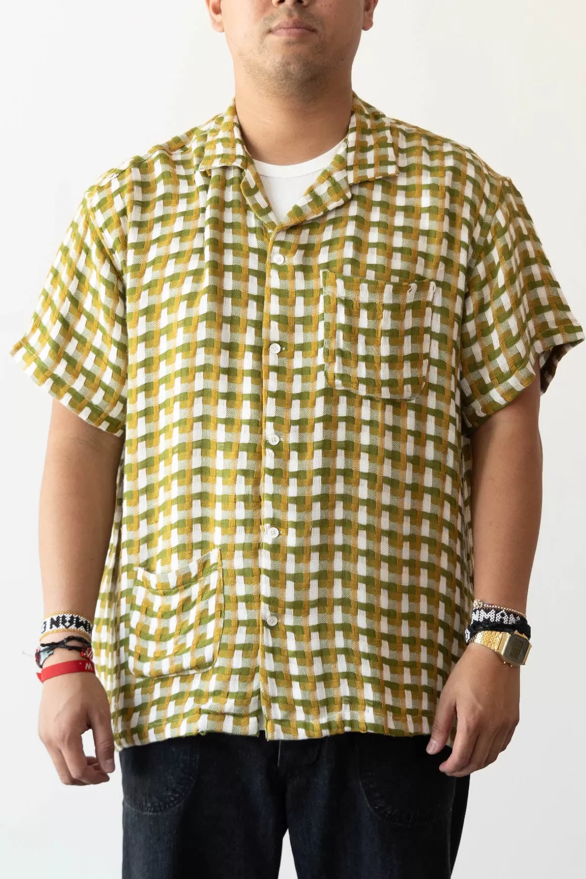 Loose Weave Textured Shirt - Multi>Harago Sale