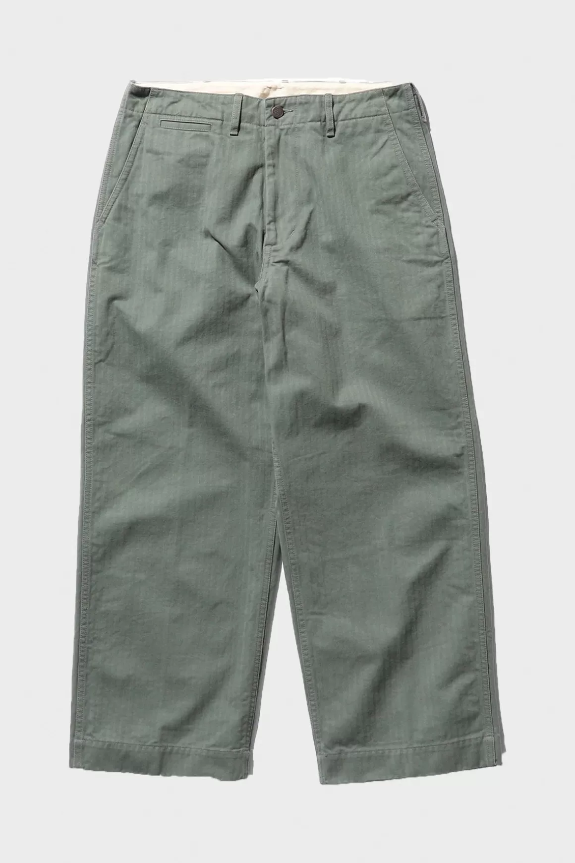 Mil Trousers Herringbone - Sage>Beams Plus Cheap