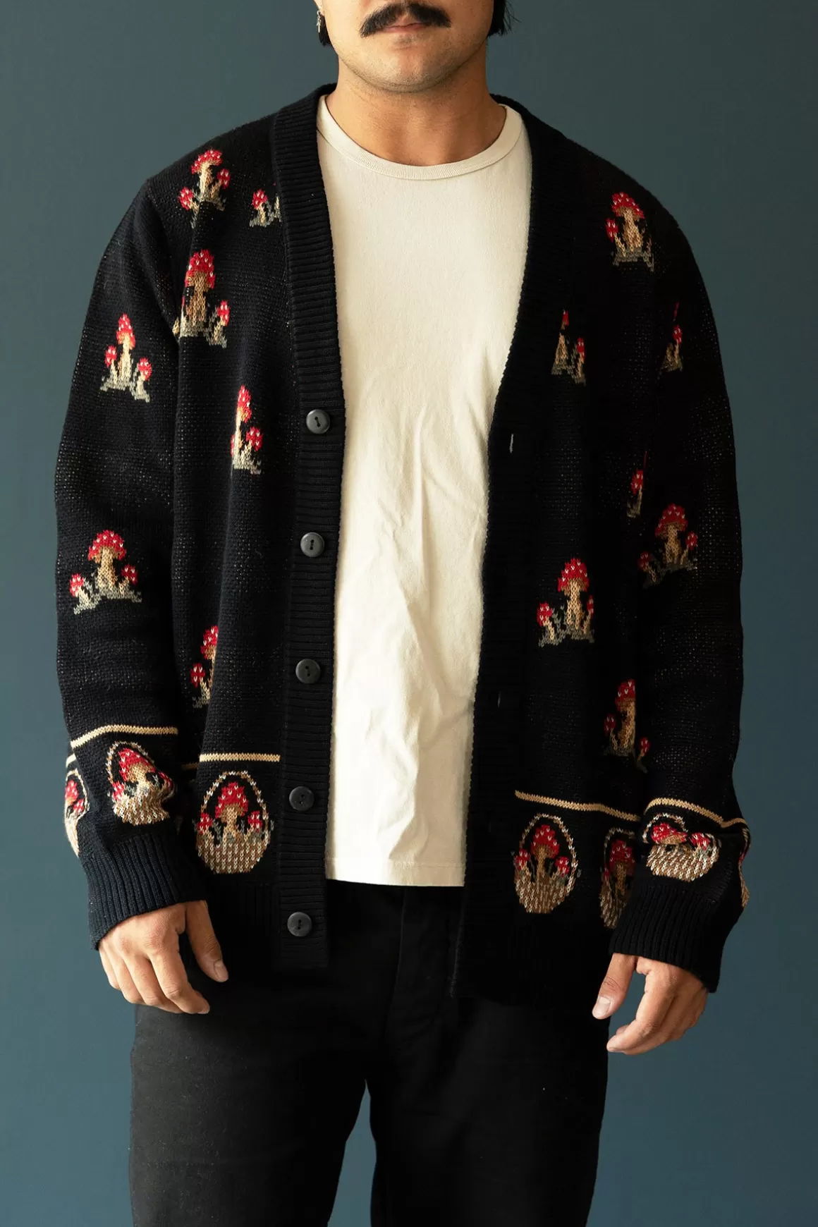 Mushroom K12 Cardigan - Black>Corridor Store