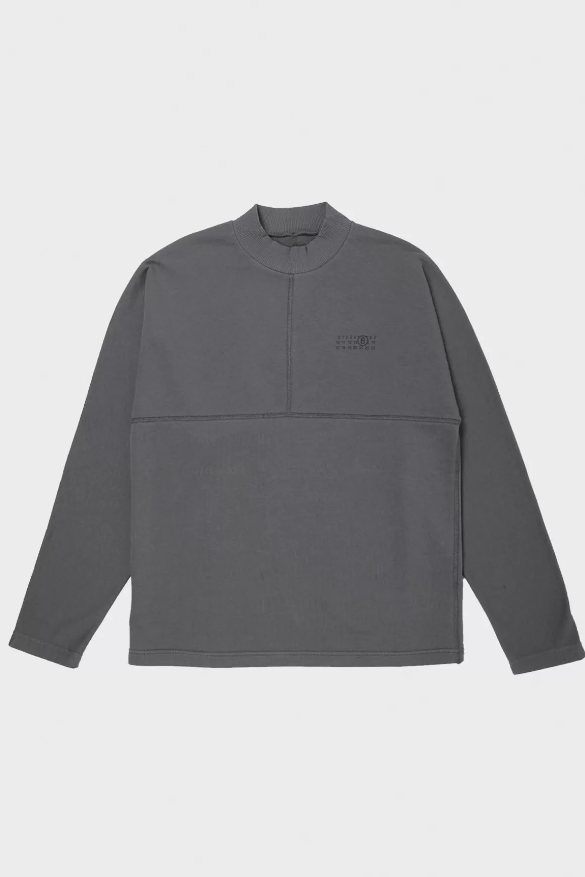 Number Mockneck Pullover - Greige>MM6 Maison Margiela Outlet