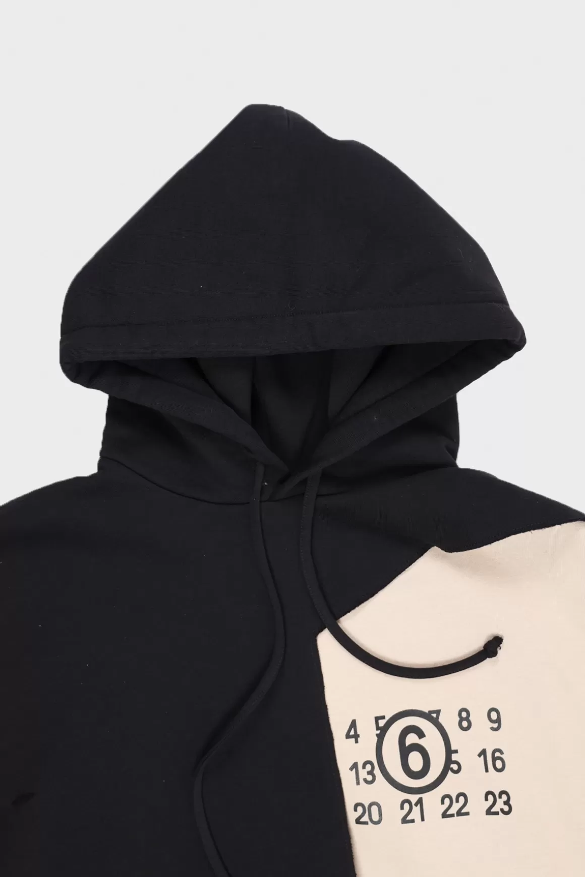 Numerical Logo Print Hoodie - Black>MM6 Maison Margiela Shop