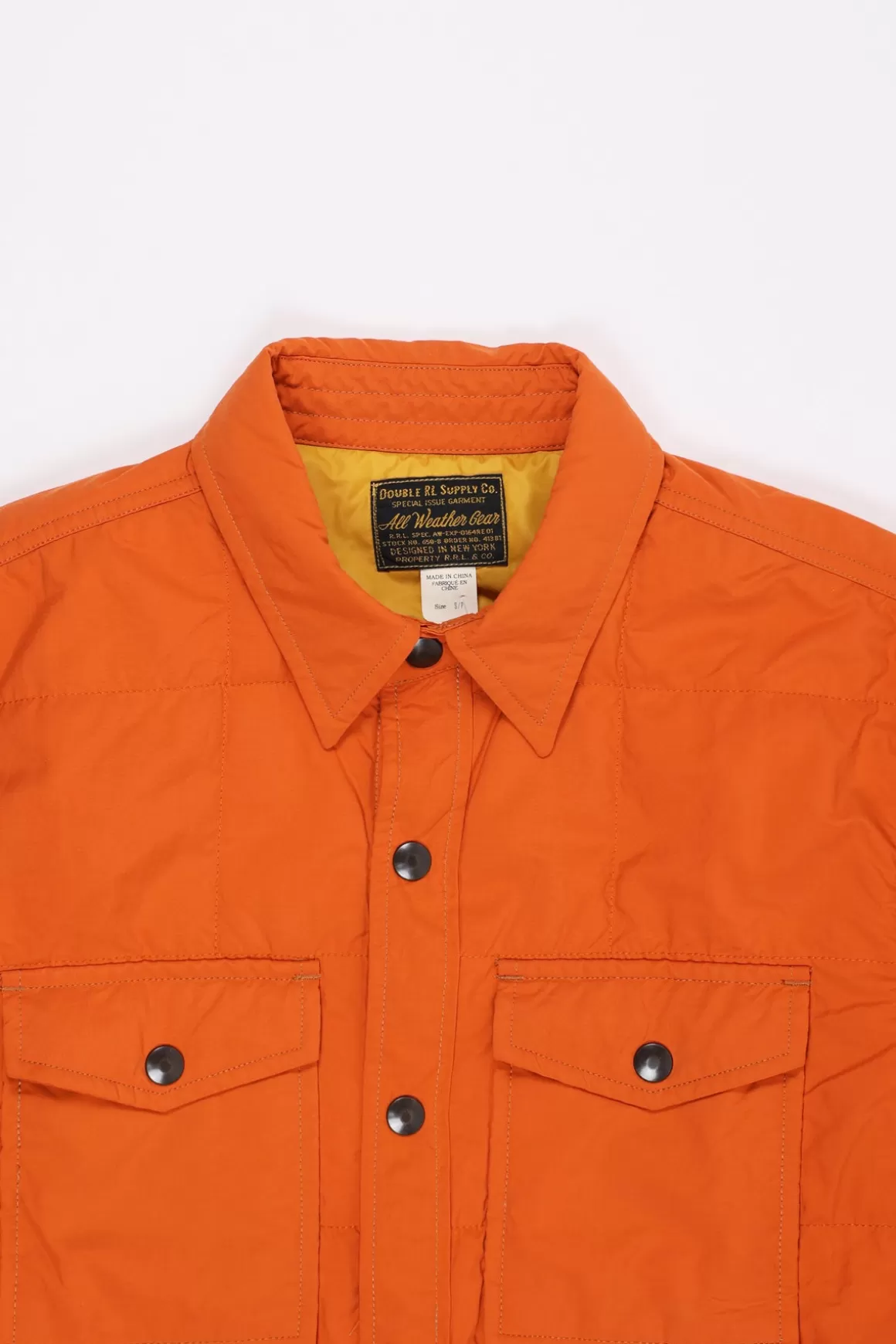 Nylon Longsleeve Shirt Jacket - Orange>RRL Best Sale