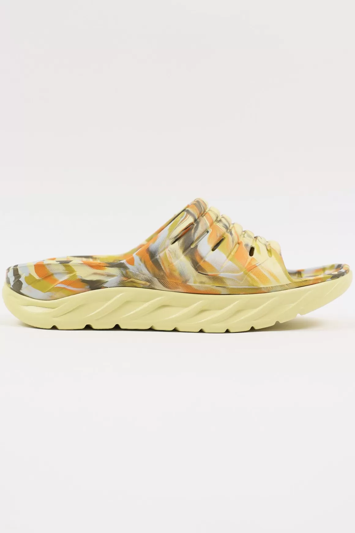 Ora Recovery Slide Swirl - Celery Root/Golden Lichen>HOKA Fashion