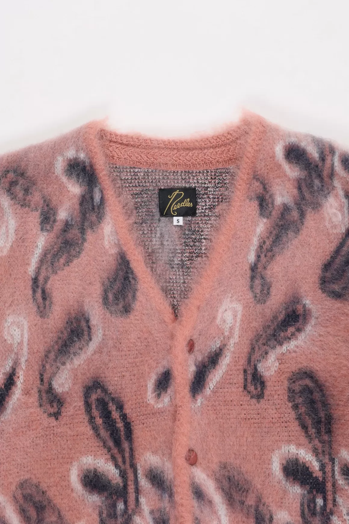 Paisley Mohair Cardigan - Pink>Needles Store