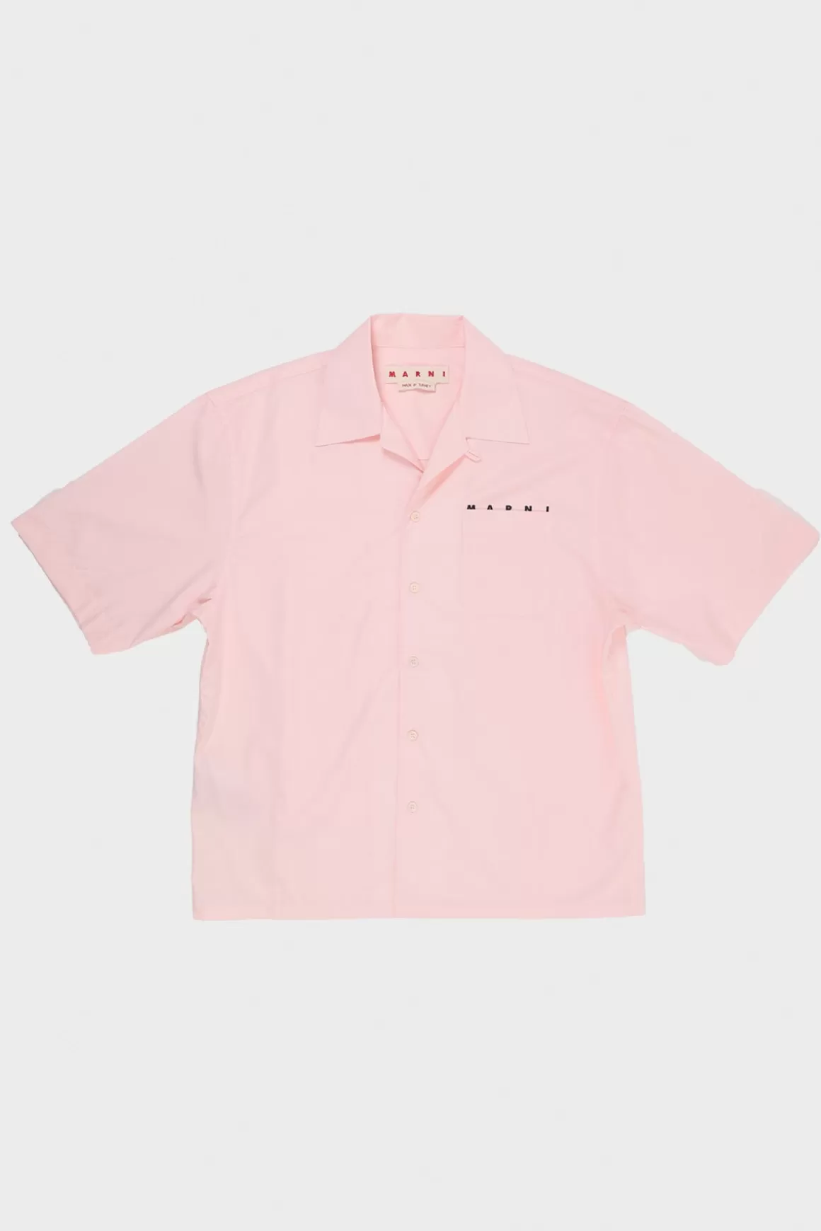 Poplin Logo Camp Shirt - Pink Gummy>Marni Discount