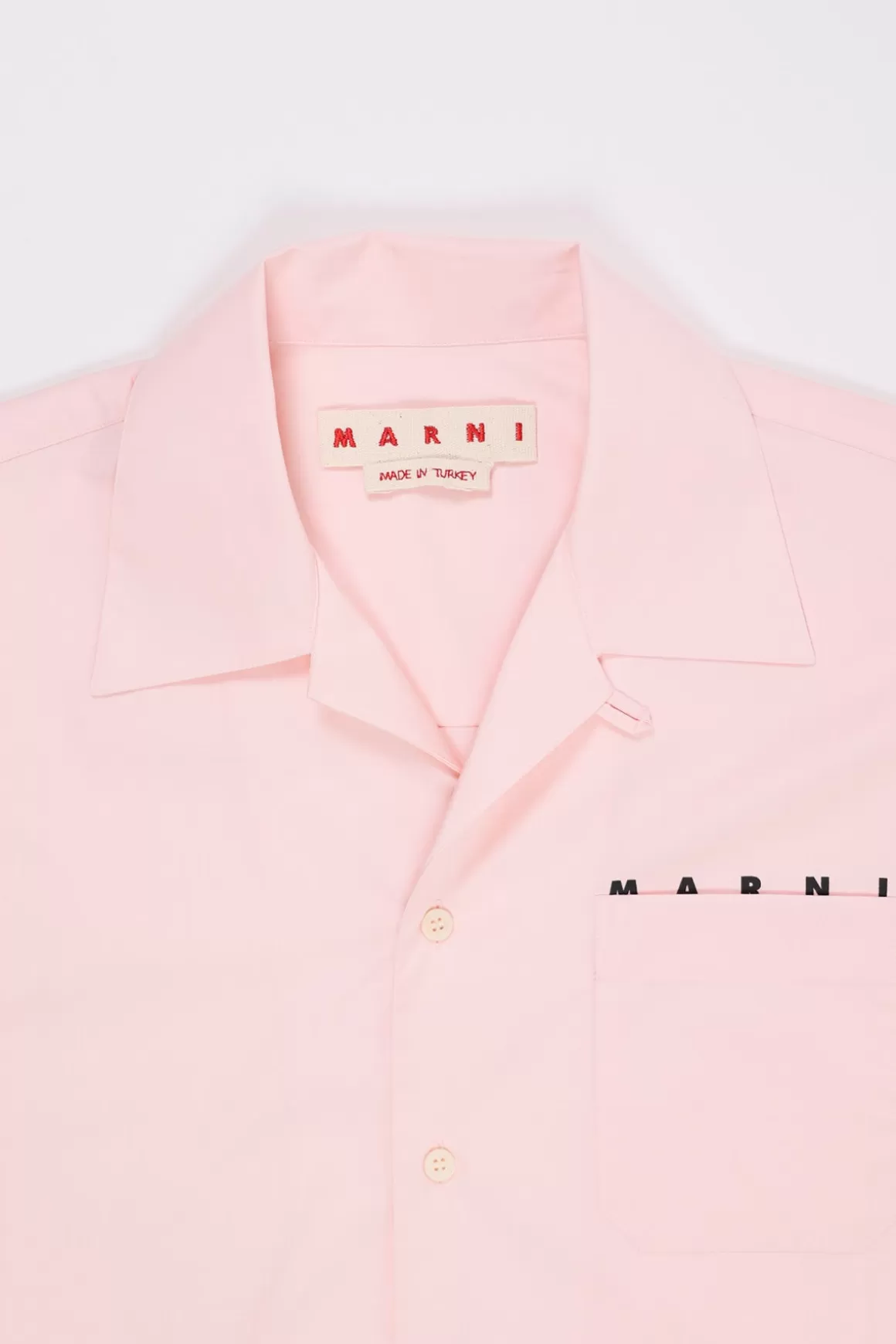 Poplin Logo Camp Shirt - Pink Gummy>Marni Discount